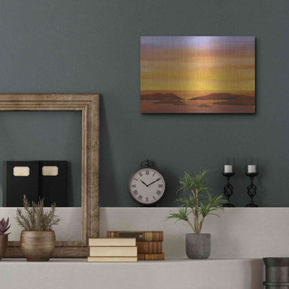 Luxe Metal Art 'Ocean Glow II' by Tim O'Toole, Metal Wall Art,16x12