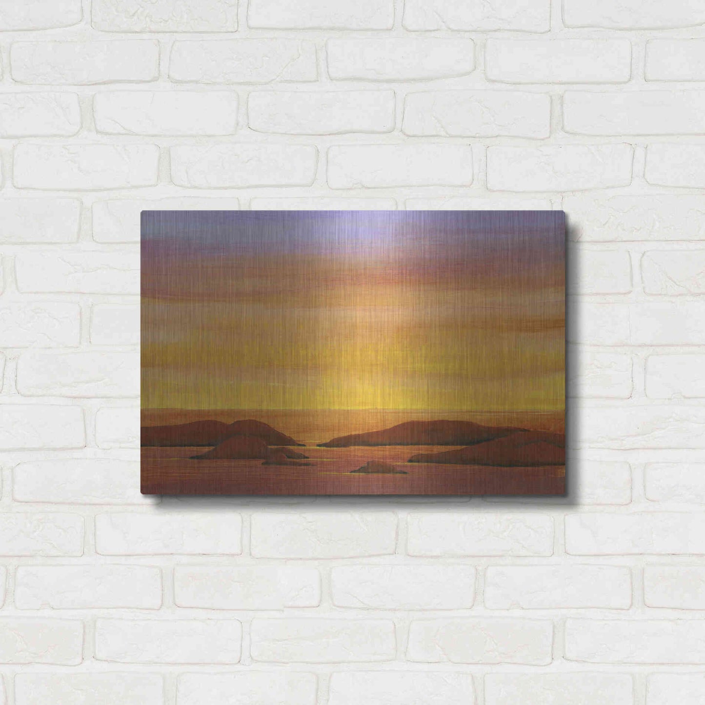 Luxe Metal Art 'Ocean Glow II' by Tim O'Toole, Metal Wall Art,24x16