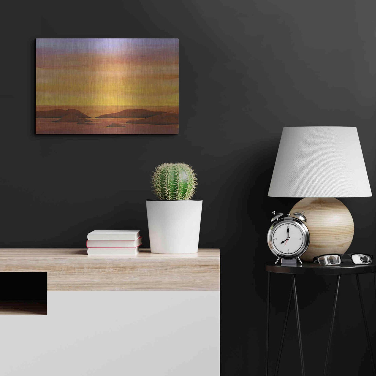 Luxe Metal Art 'Ocean Glow II' by Tim O'Toole, Metal Wall Art,24x16