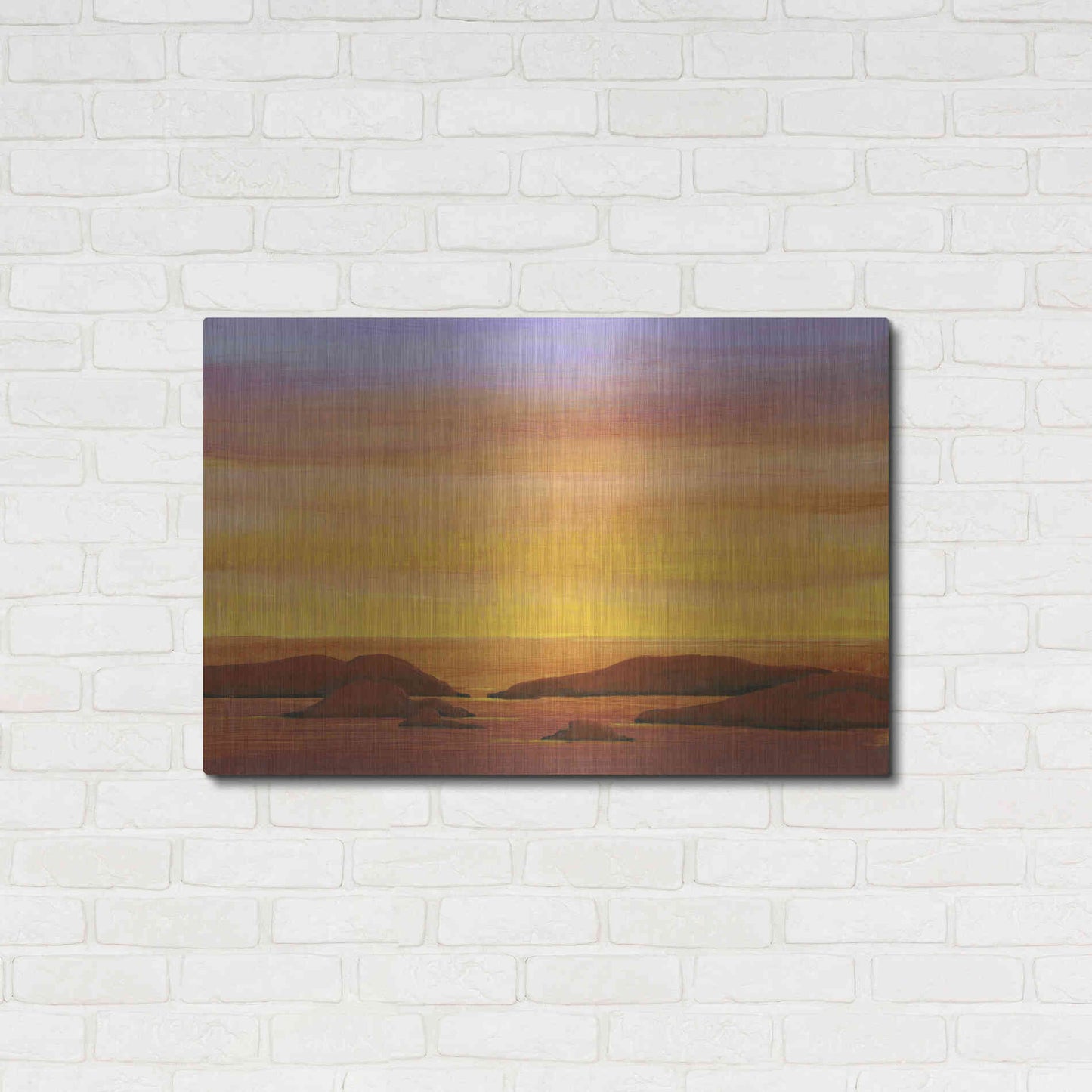 Luxe Metal Art 'Ocean Glow II' by Tim O'Toole, Metal Wall Art,36x24