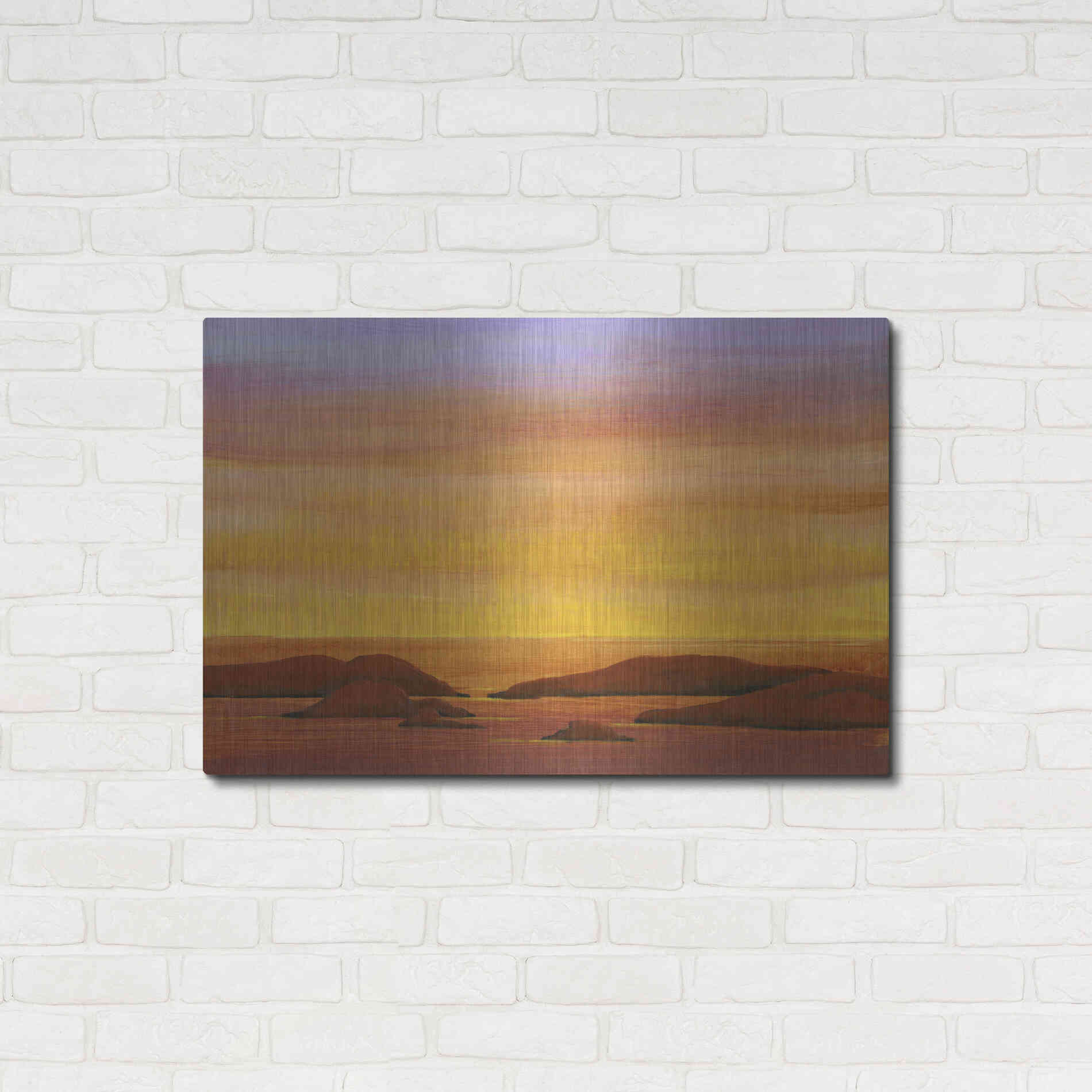 Luxe Metal Art 'Ocean Glow II' by Tim O'Toole, Metal Wall Art,36x24