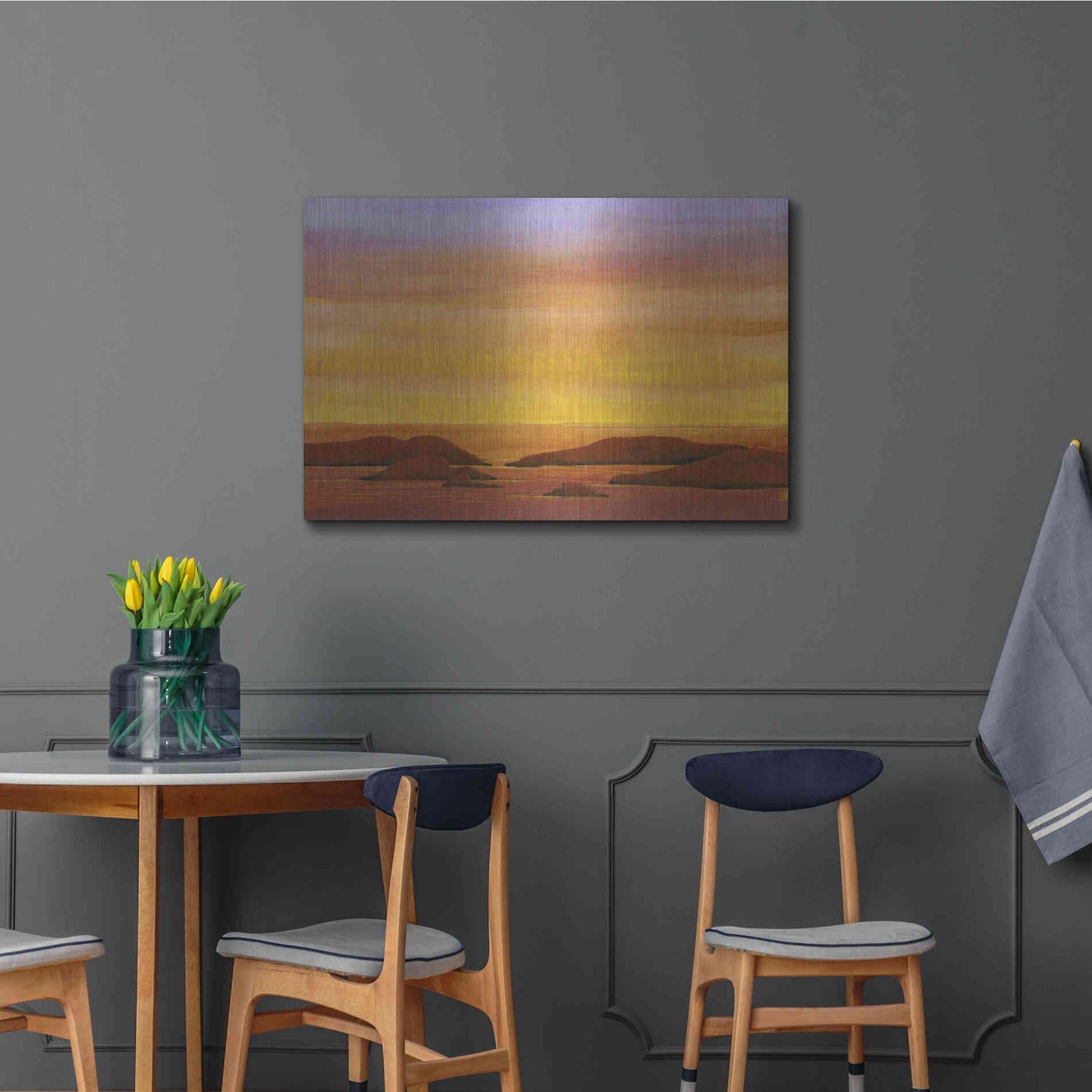 Luxe Metal Art 'Ocean Glow II' by Tim O'Toole, Metal Wall Art,36x24