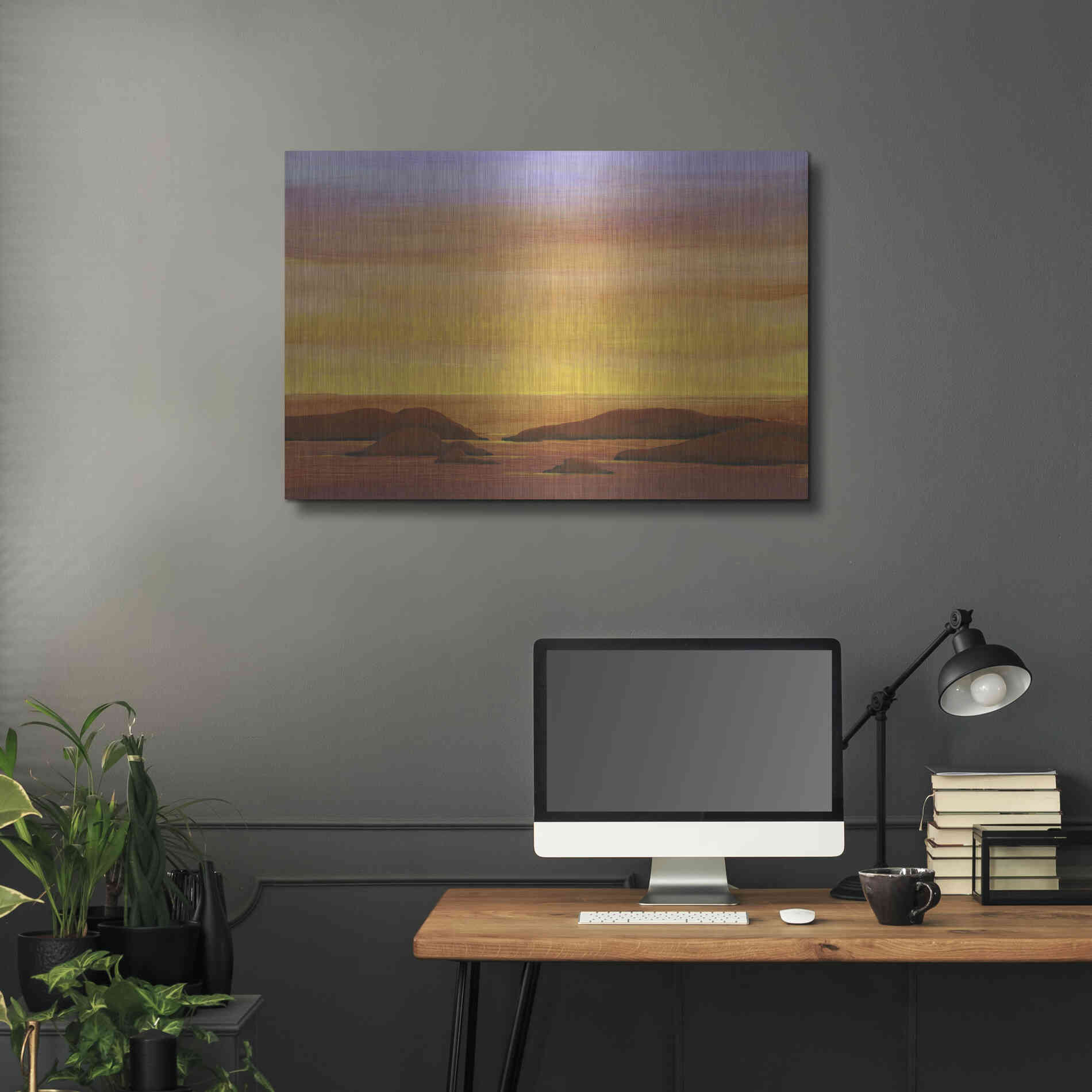 Luxe Metal Art 'Ocean Glow II' by Tim O'Toole, Metal Wall Art,36x24