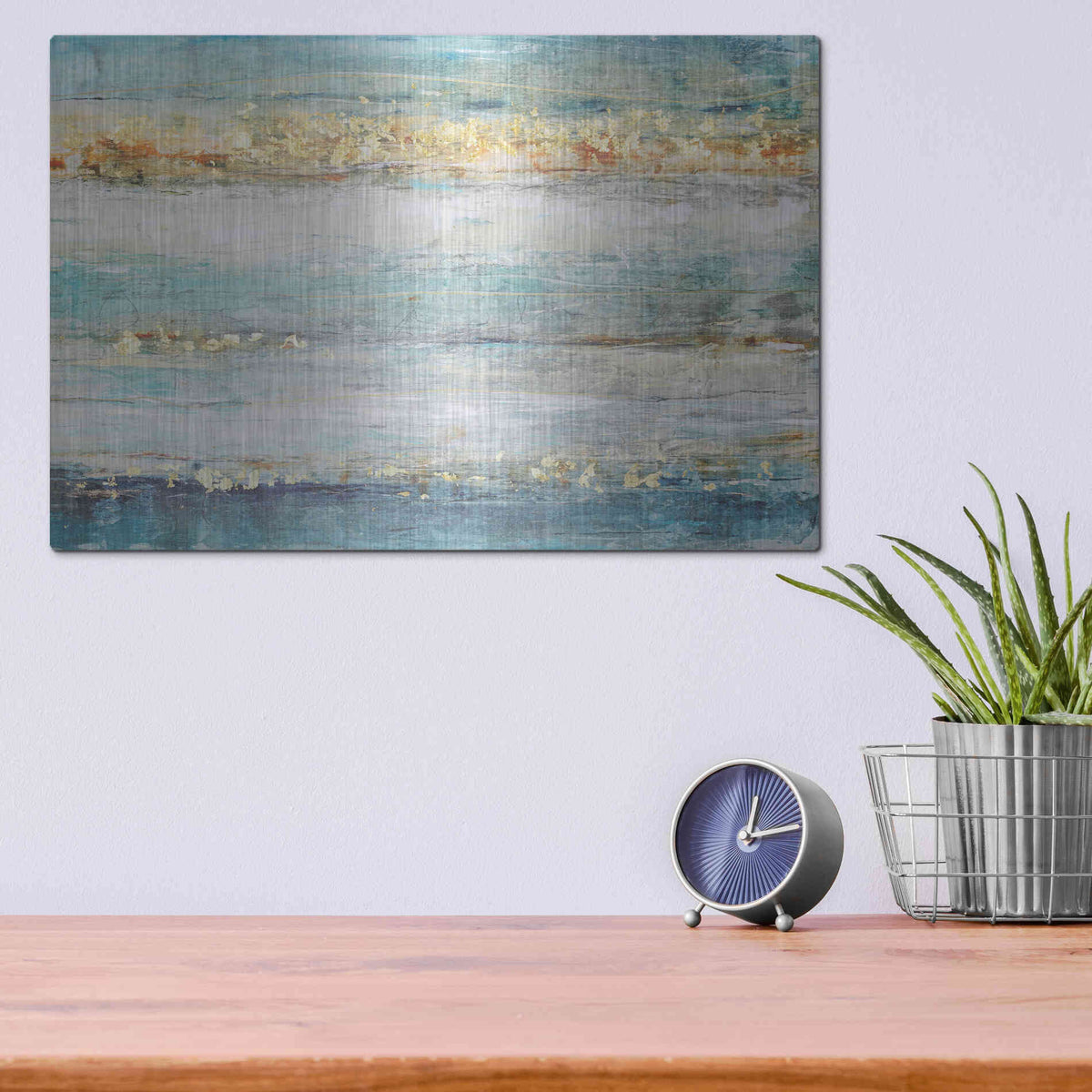Luxe Metal Art 'Accent I' by Tim O'Toole, Metal Wall Art,16x12