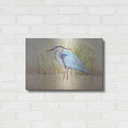 Luxe Metal Art 'Heron & Reeds II' by Tim O'Toole, Metal Wall Art,24x16