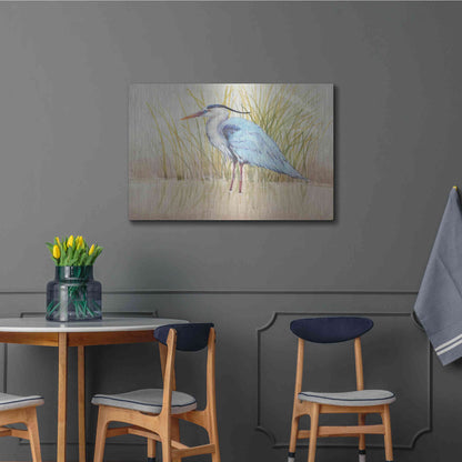 Luxe Metal Art 'Heron & Reeds II' by Tim O'Toole, Metal Wall Art,36x24