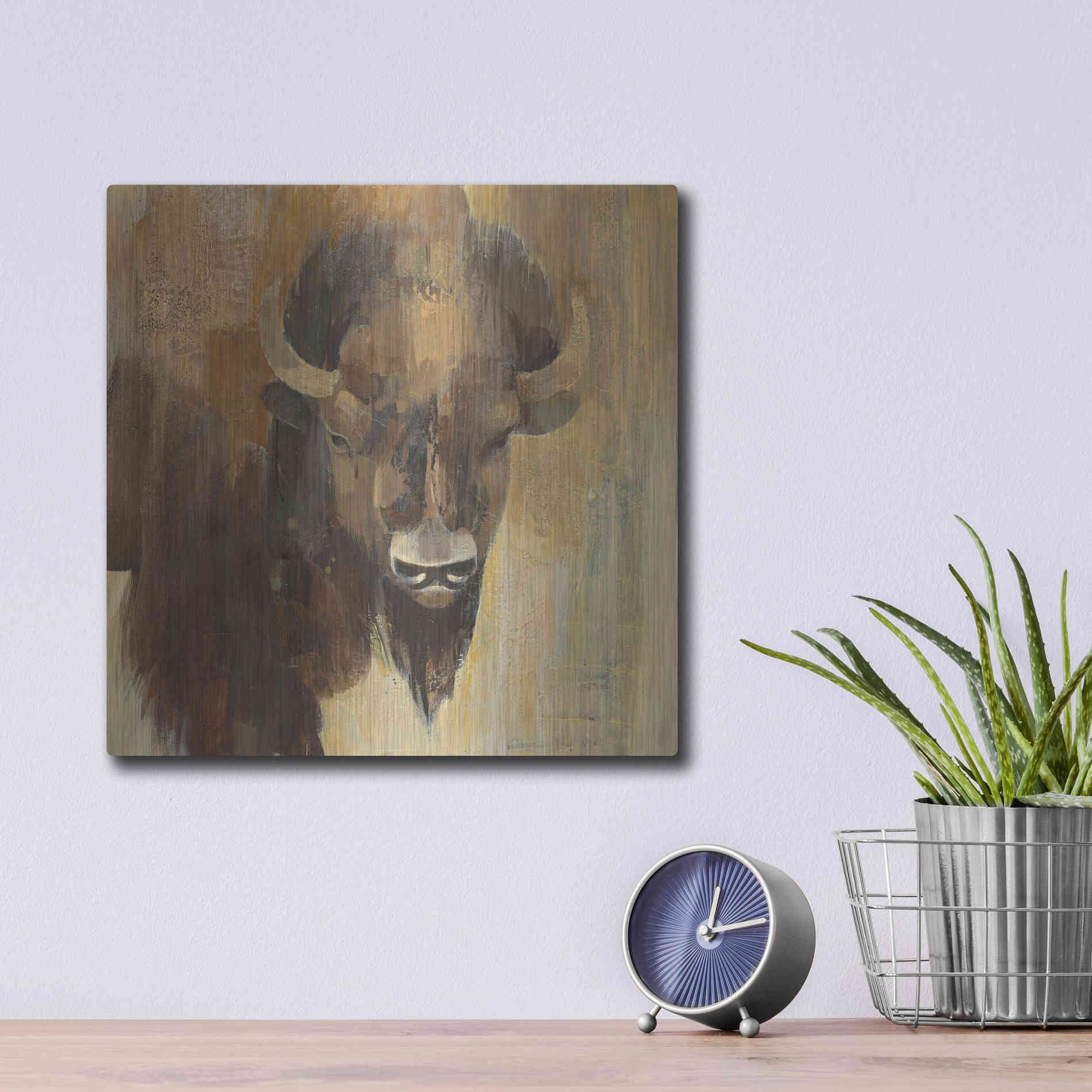 Luxe Metal Art 'Into the Wild I' by Albena Hristova, Metal Wall Art,12x12