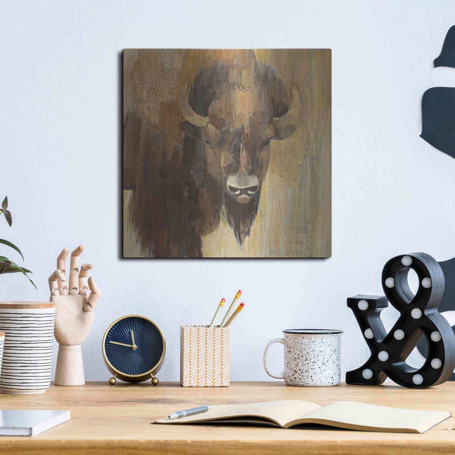 Luxe Metal Art 'Into the Wild I' by Albena Hristova, Metal Wall Art,12x12
