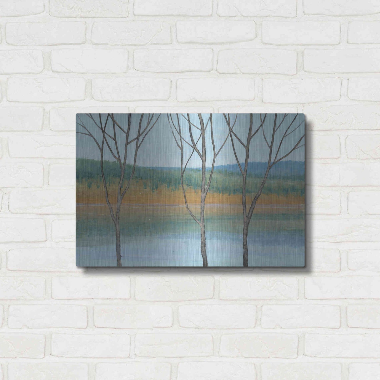 Luxe Metal Art 'Between Water III' by Tim O'Toole, Metal Wall Art,24x16