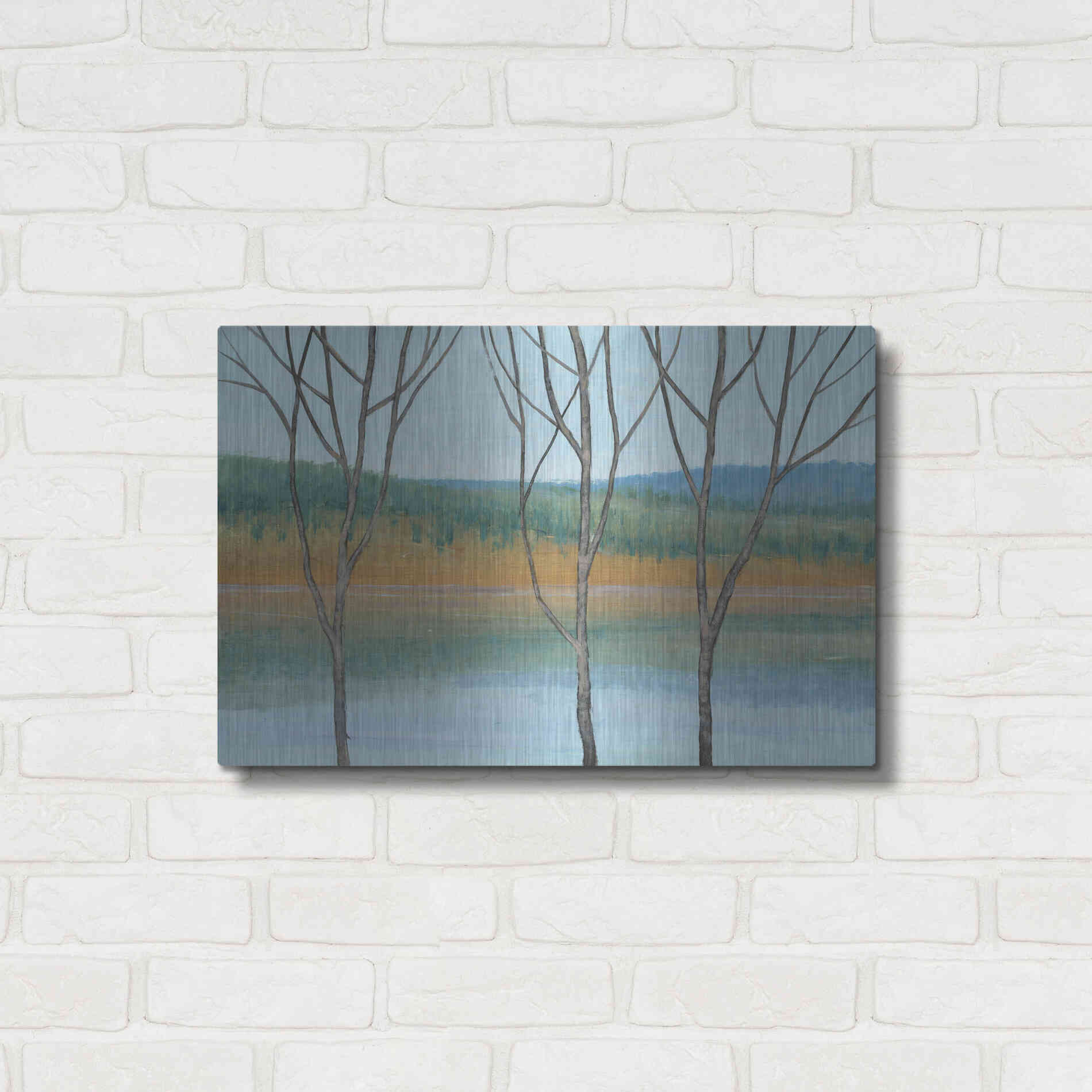 Luxe Metal Art 'Between Water III' by Tim O'Toole, Metal Wall Art,24x16