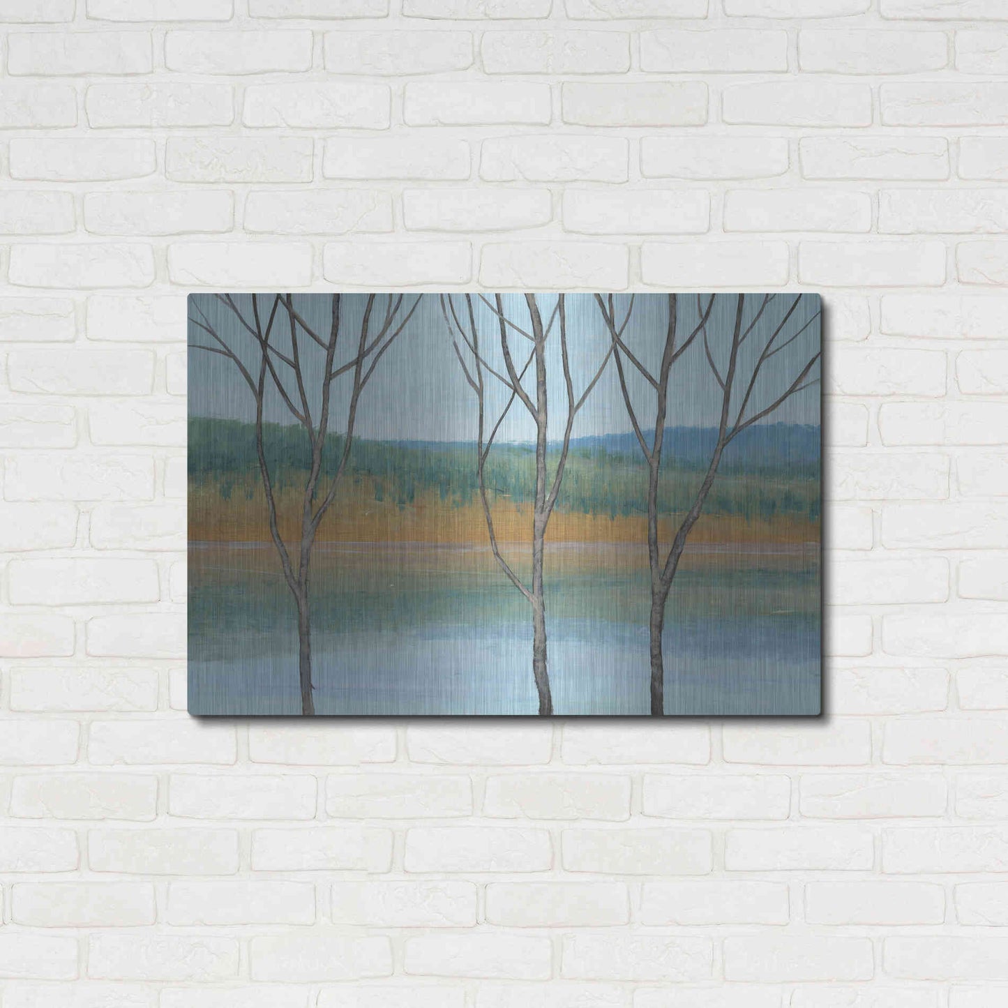 Luxe Metal Art 'Between Water III' by Tim O'Toole, Metal Wall Art,36x24