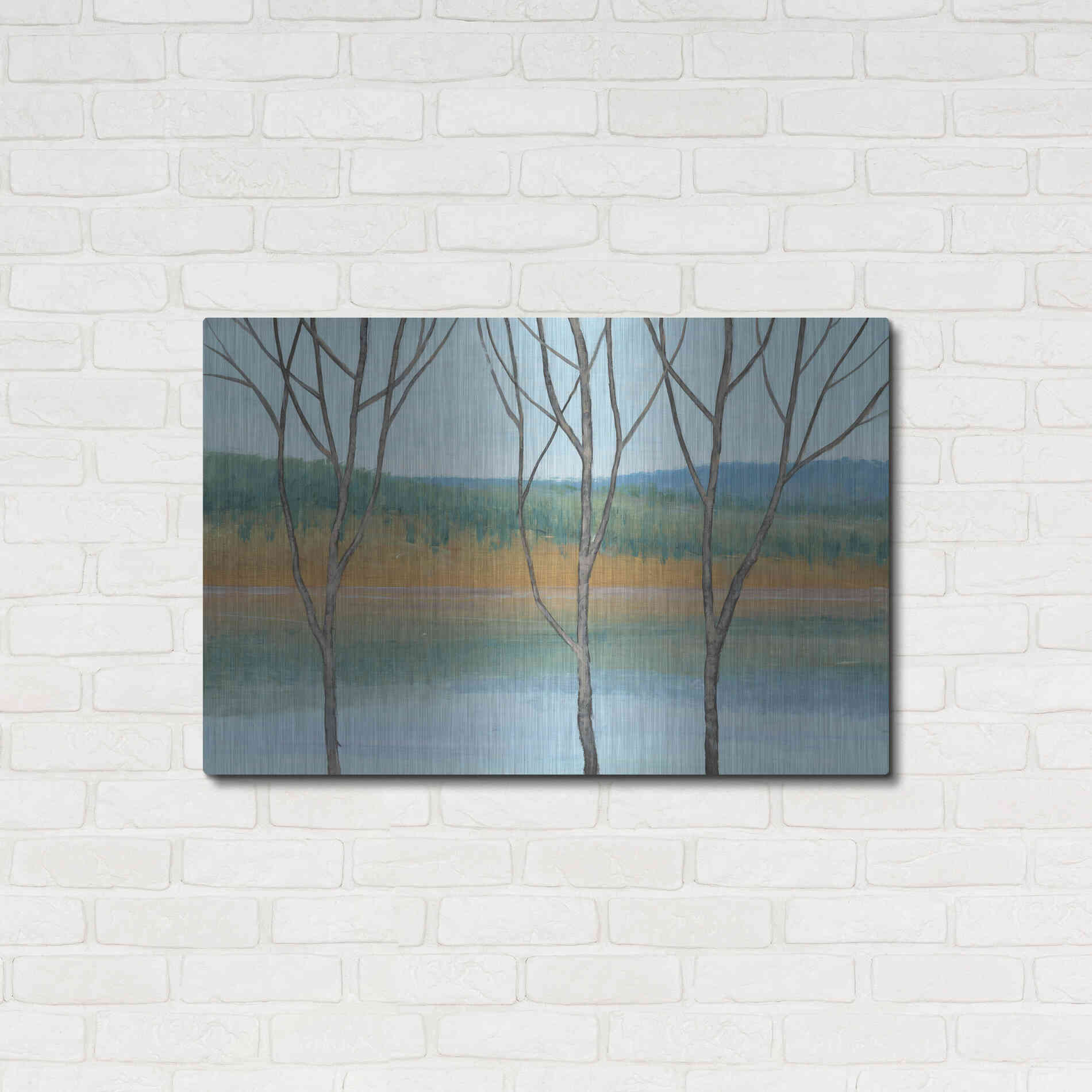 Luxe Metal Art 'Between Water III' by Tim O'Toole, Metal Wall Art,36x24