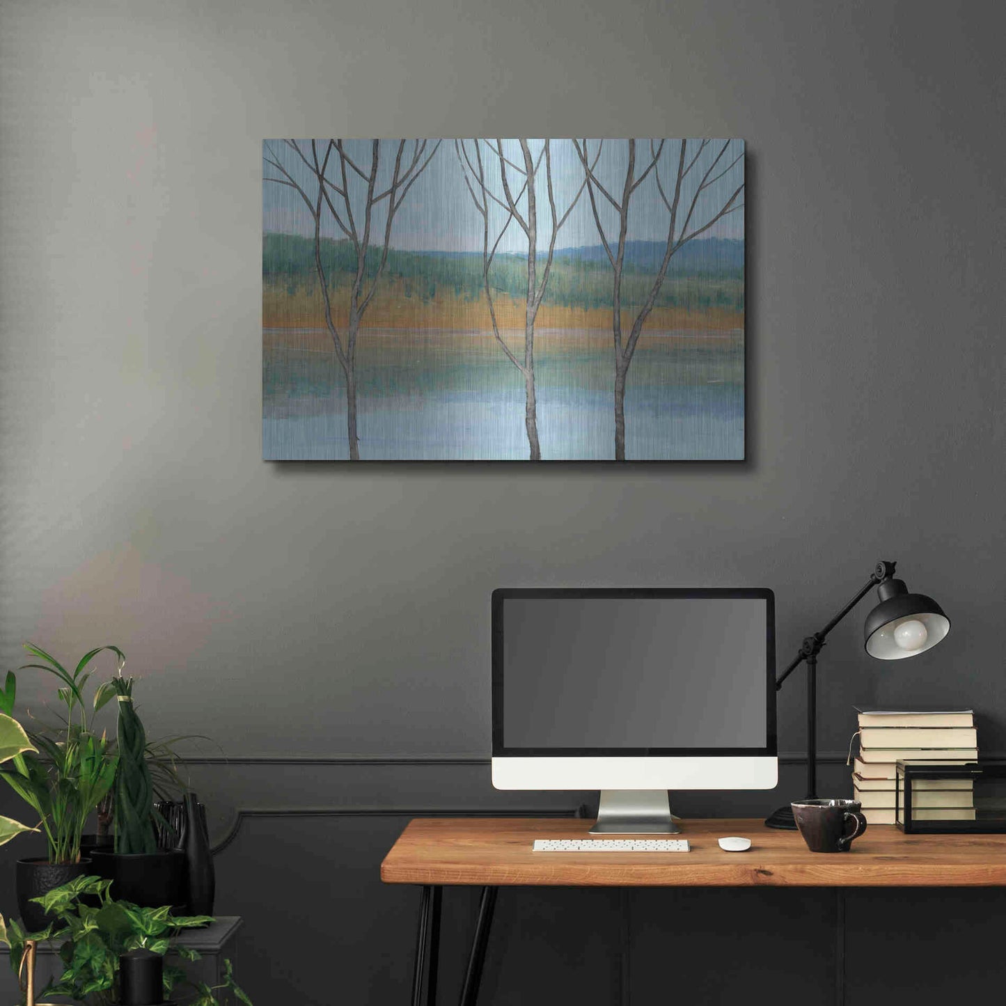 Luxe Metal Art 'Between Water III' by Tim O'Toole, Metal Wall Art,36x24