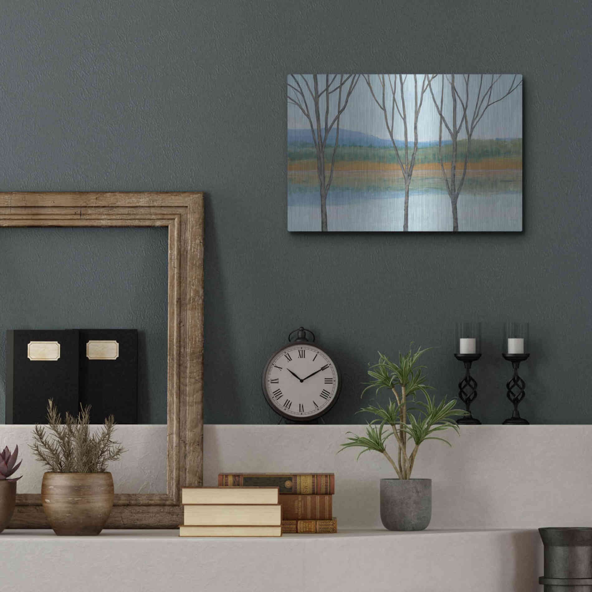 Luxe Metal Art 'Between Water IV' by Tim O'Toole, Metal Wall Art,16x12