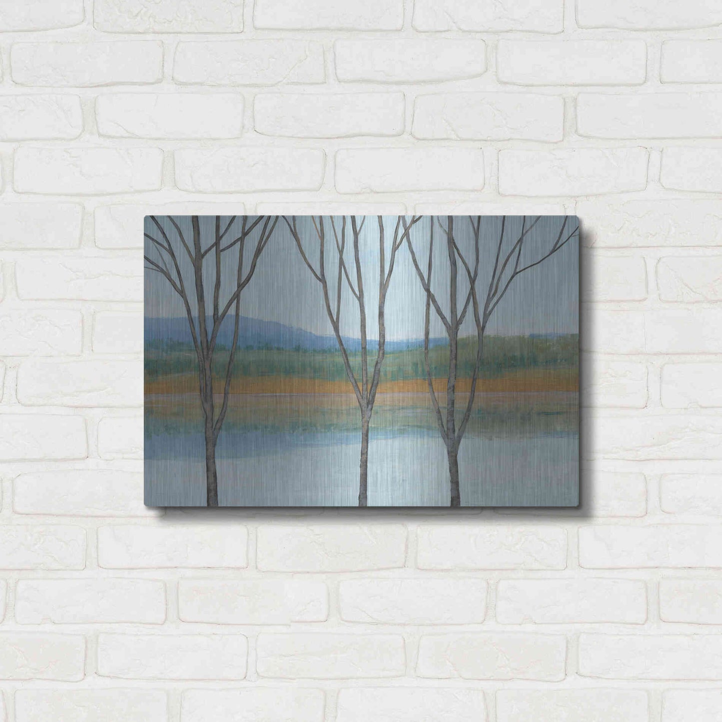 Luxe Metal Art 'Between Water IV' by Tim O'Toole, Metal Wall Art,24x16