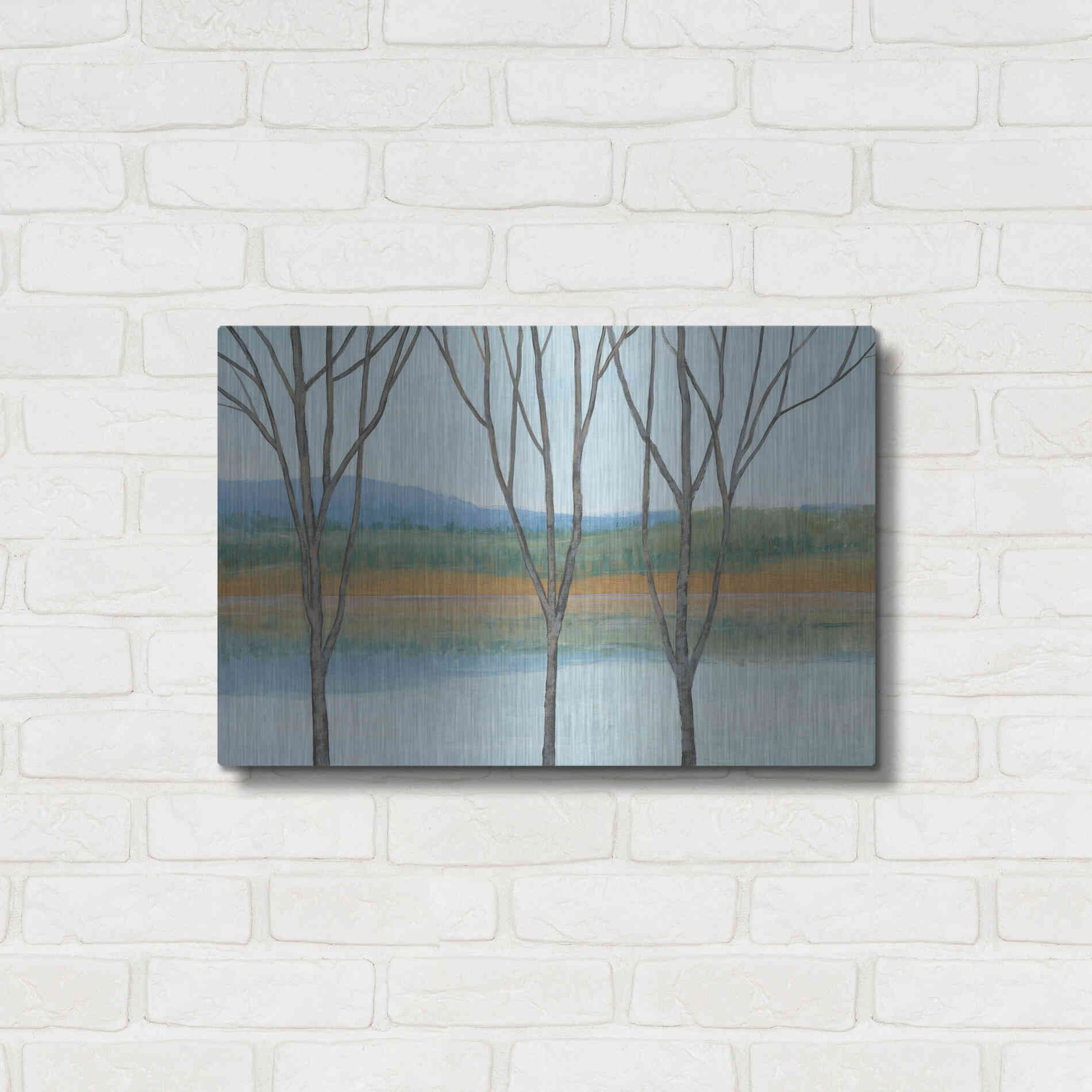 Luxe Metal Art 'Between Water IV' by Tim O'Toole, Metal Wall Art,24x16
