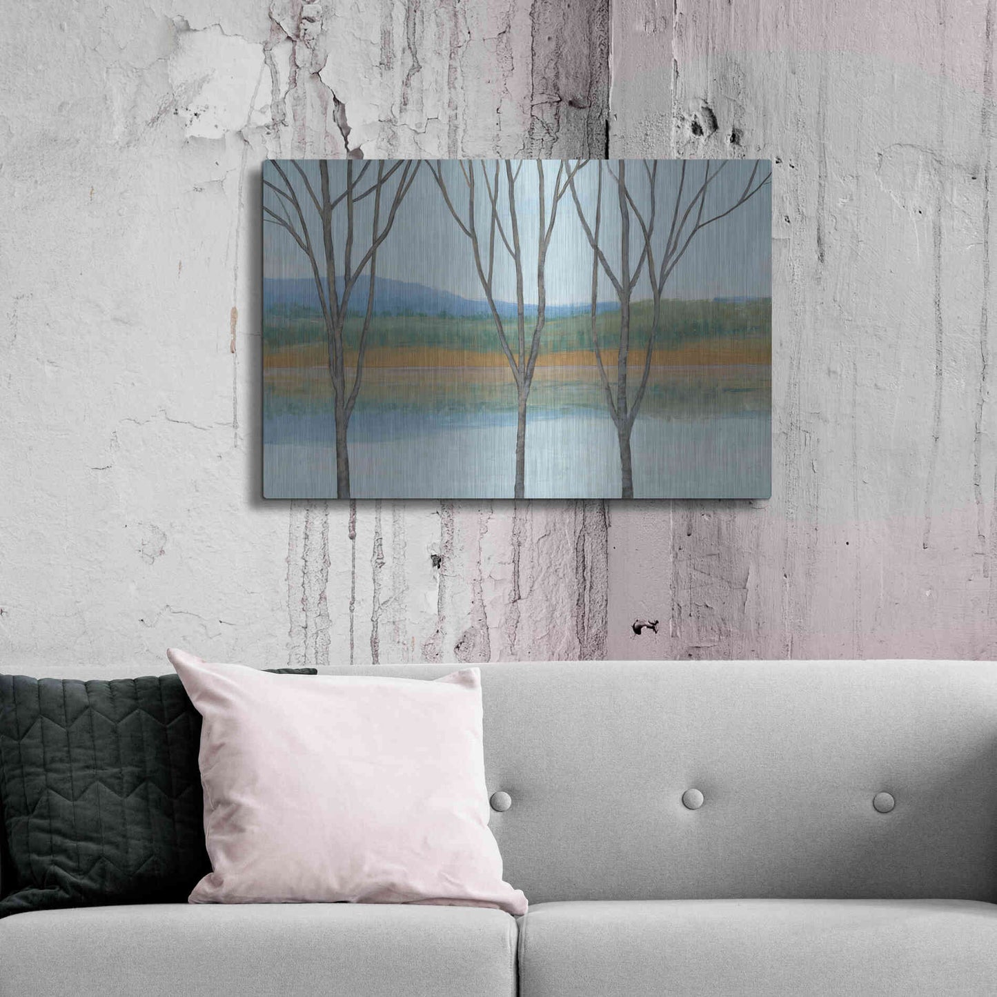 Luxe Metal Art 'Between Water IV' by Tim O'Toole, Metal Wall Art,36x24