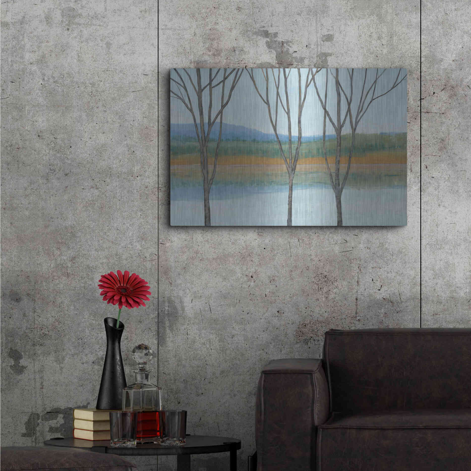 Luxe Metal Art 'Between Water IV' by Tim O'Toole, Metal Wall Art,36x24
