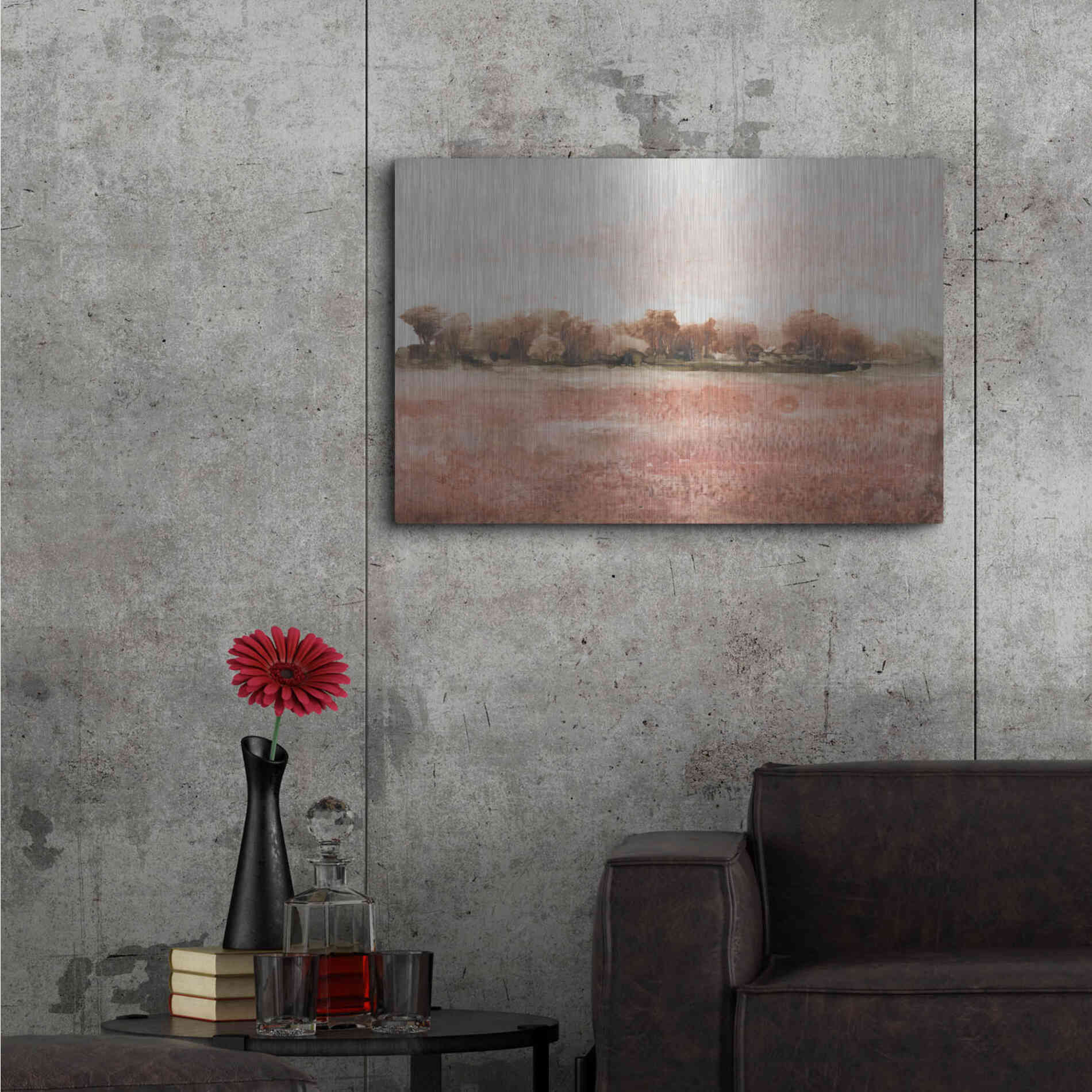 Luxe Metal Art 'Red Soil I' by Tim O'Toole, Metal Wall Art,36x24