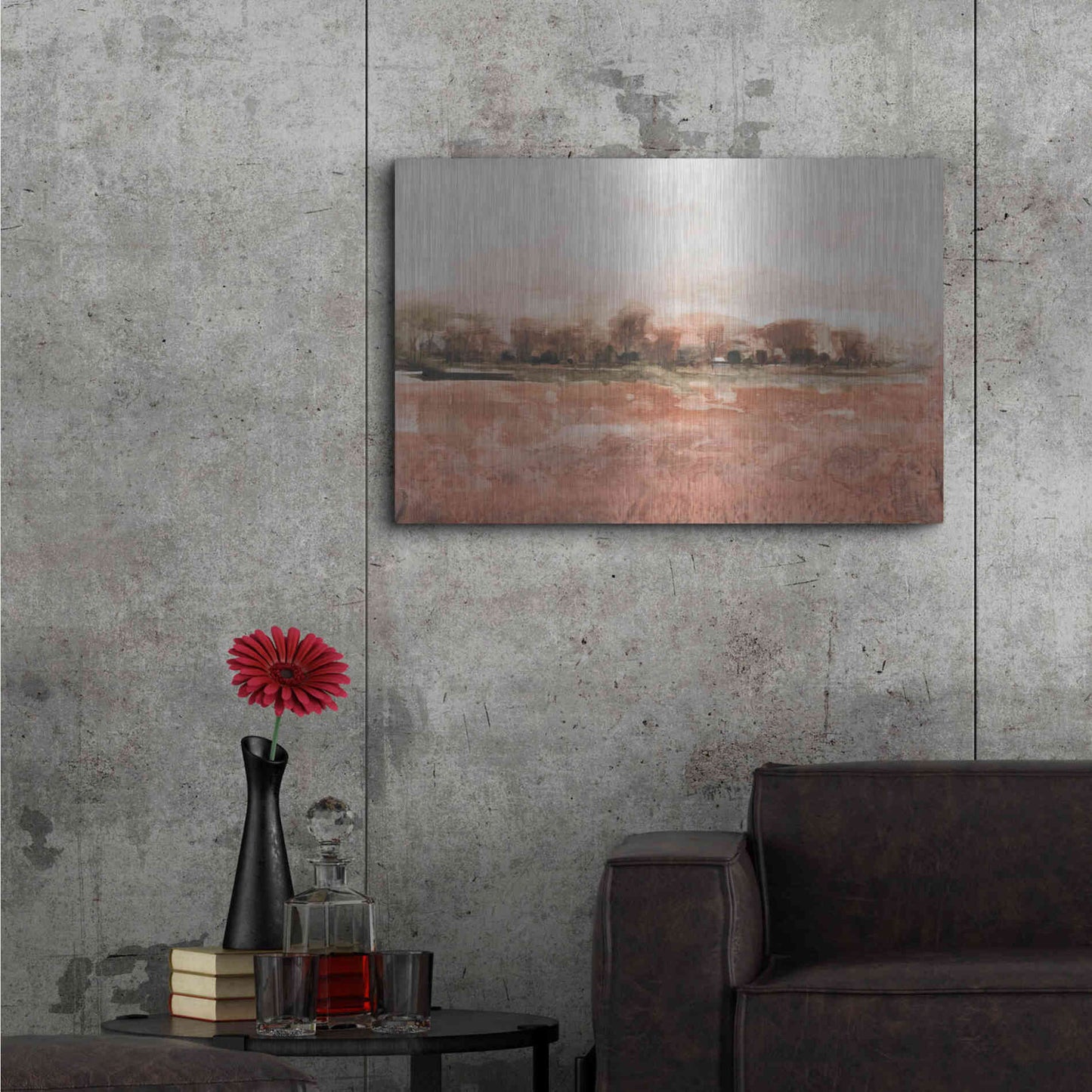 Luxe Metal Art 'Red Soil II' by Tim O'Toole, Metal Wall Art,36x24