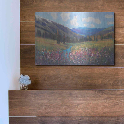 Luxe Metal Art 'Mountain Pass II' by Tim O'Toole, Metal Wall Art,16x12