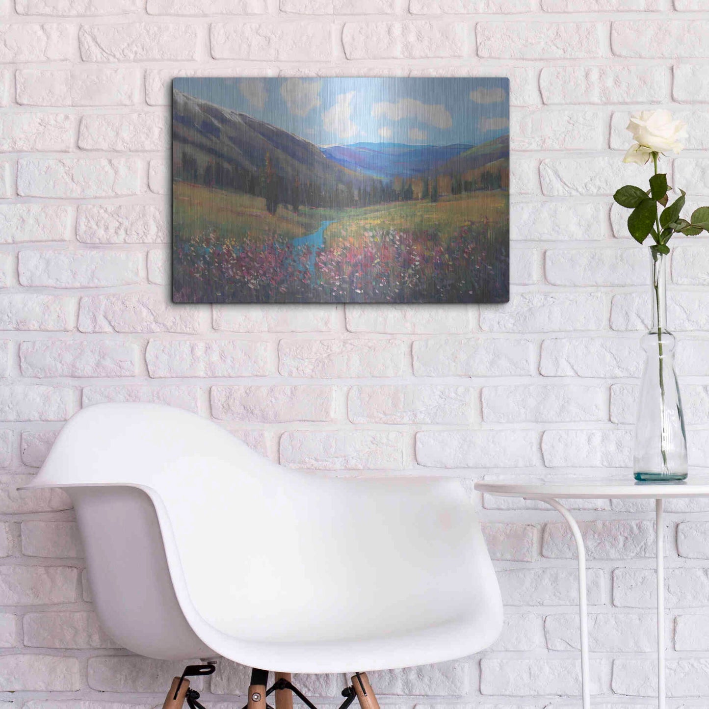 Luxe Metal Art 'Mountain Pass II' by Tim O'Toole, Metal Wall Art,24x16