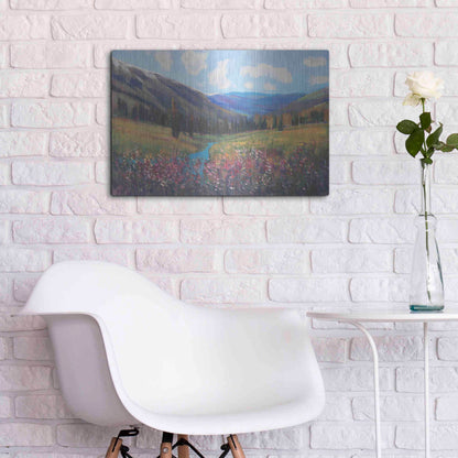 Luxe Metal Art 'Mountain Pass II' by Tim O'Toole, Metal Wall Art,24x16