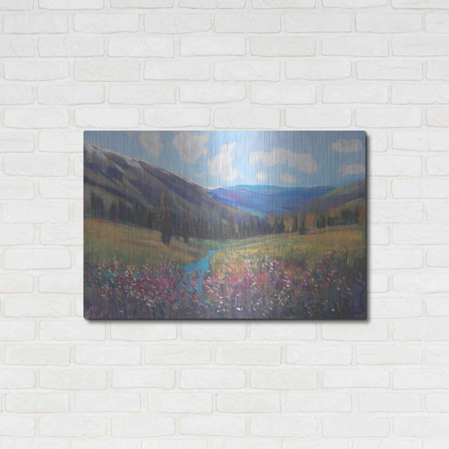 Luxe Metal Art 'Mountain Pass II' by Tim O'Toole, Metal Wall Art,36x24