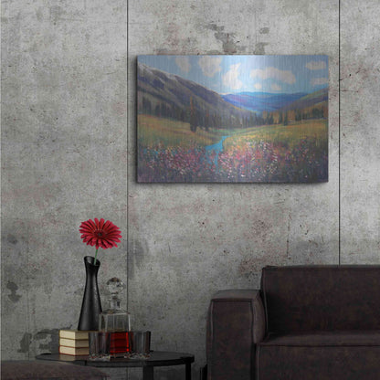 Luxe Metal Art 'Mountain Pass II' by Tim O'Toole, Metal Wall Art,36x24