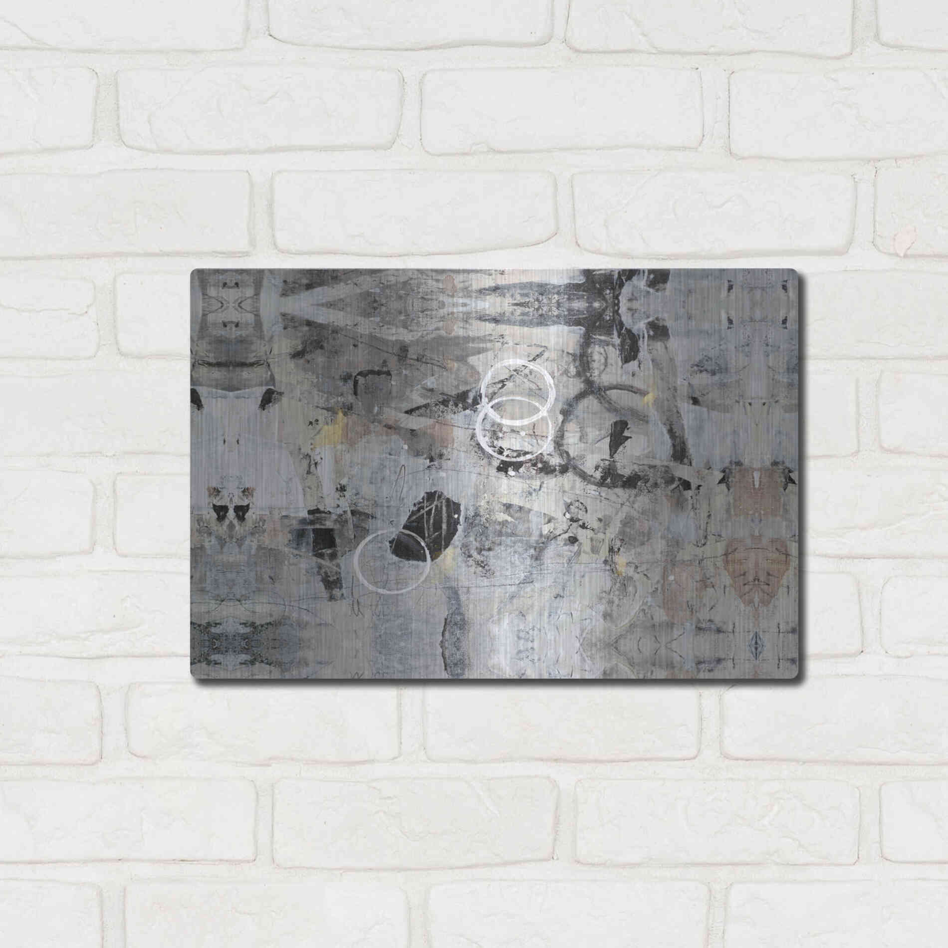 Luxe Metal Art 'Fraction of Time II' by Tim O'Toole, Metal Wall Art,16x12
