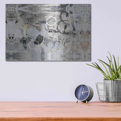 Luxe Metal Art 'Fraction of Time II' by Tim O'Toole, Metal Wall Art,16x12