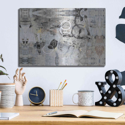 Luxe Metal Art 'Fraction of Time II' by Tim O'Toole, Metal Wall Art,16x12