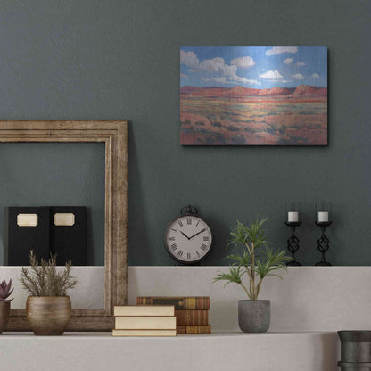 Luxe Metal Art 'Distant Mesa I' by Tim O'Toole, Metal Wall Art,16x12