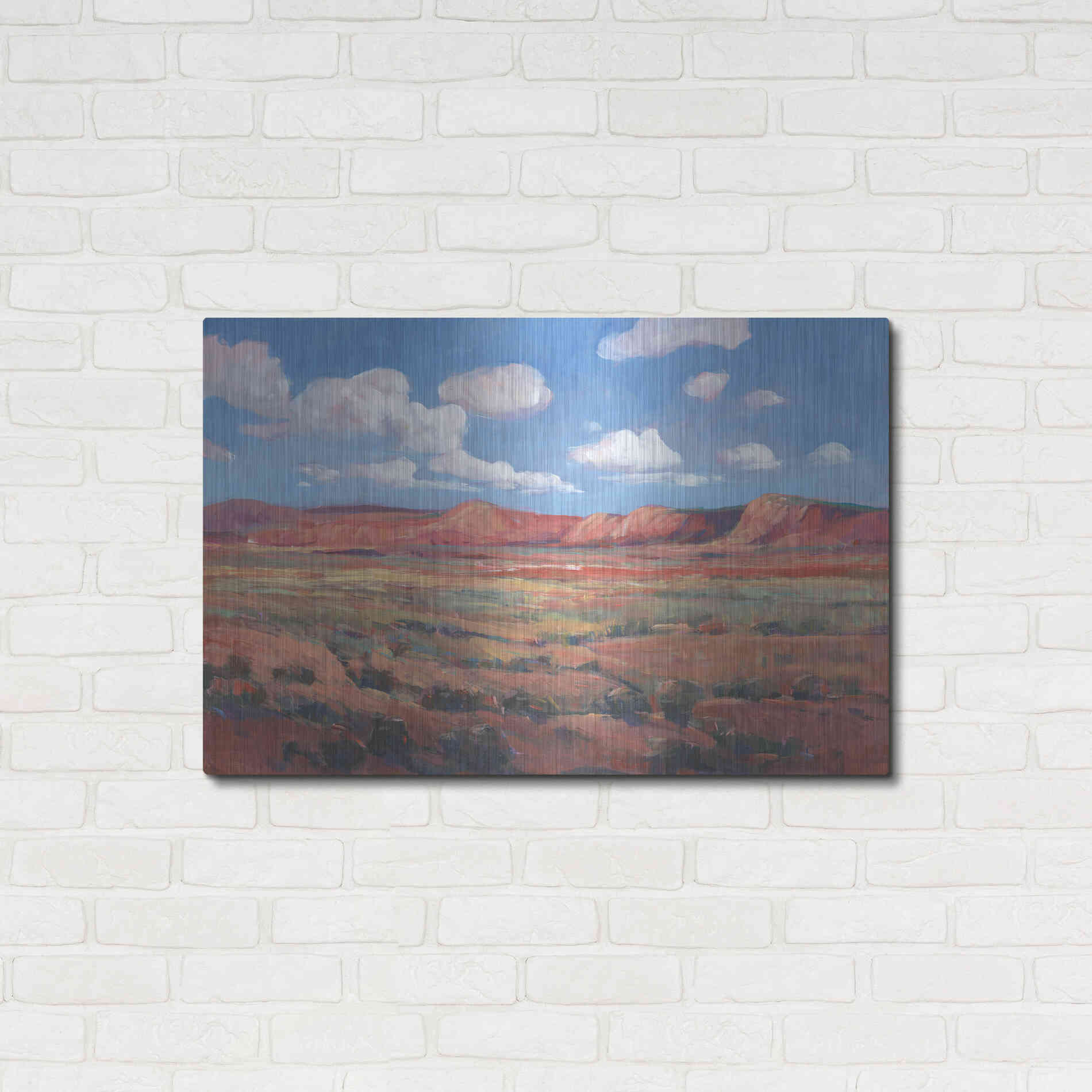 Luxe Metal Art 'Distant Mesa I' by Tim O'Toole, Metal Wall Art,36x24