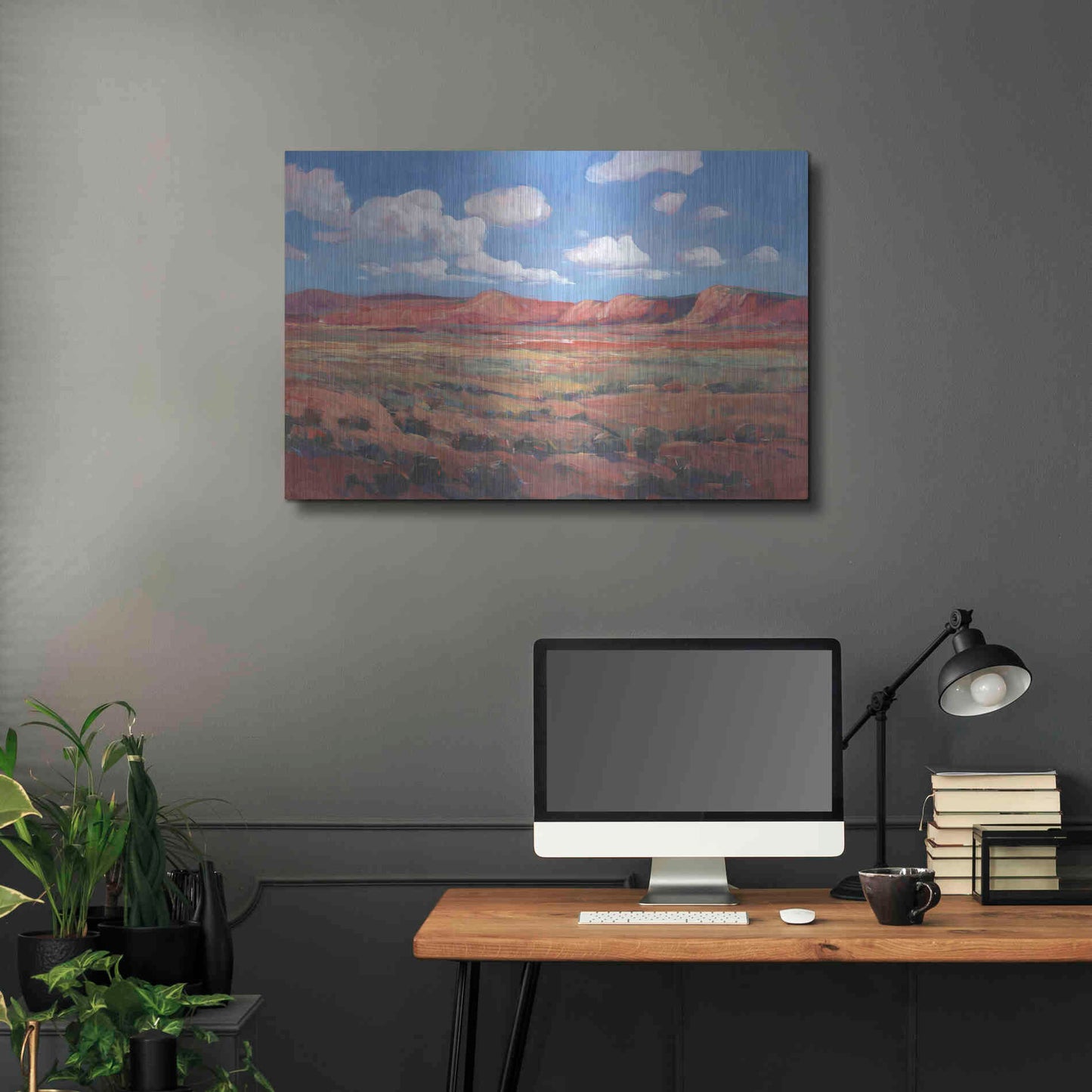 Luxe Metal Art 'Distant Mesa I' by Tim O'Toole, Metal Wall Art,36x24