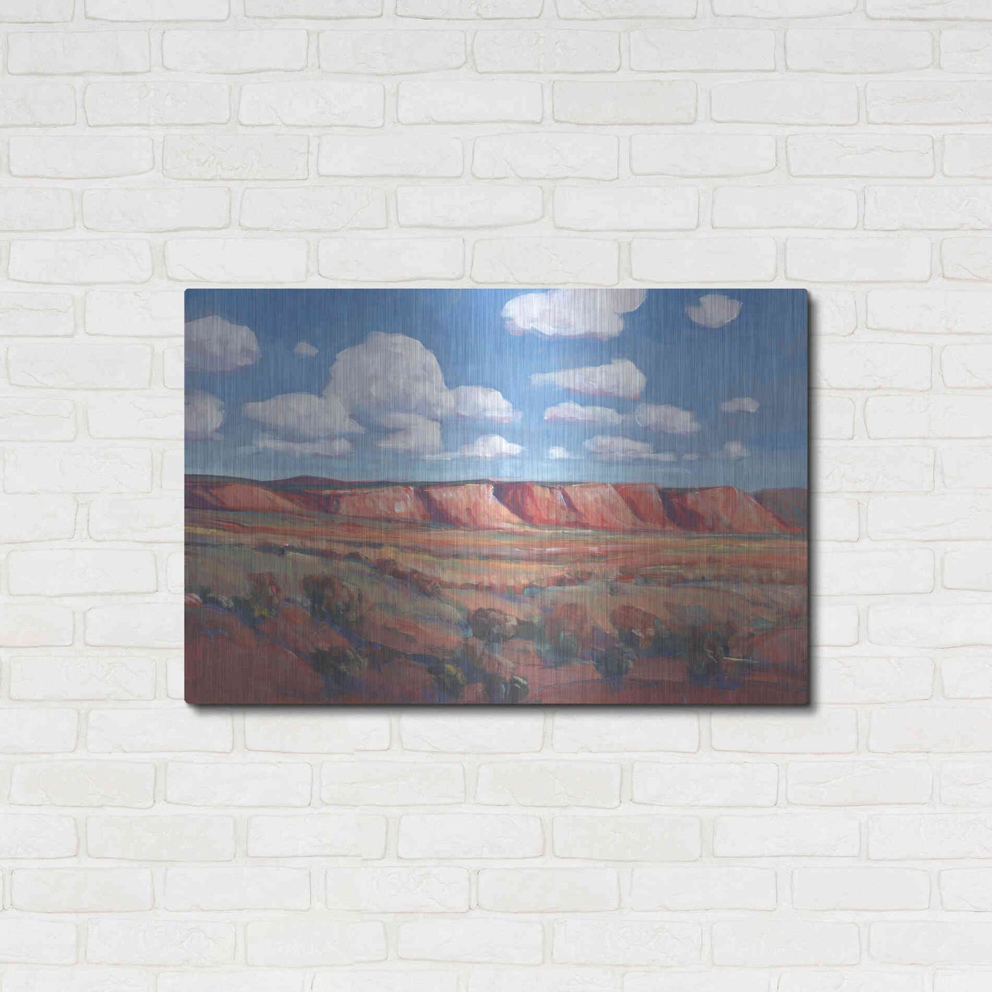 Luxe Metal Art 'Distant Mesa II' by Tim O'Toole, Metal Wall Art,36x24