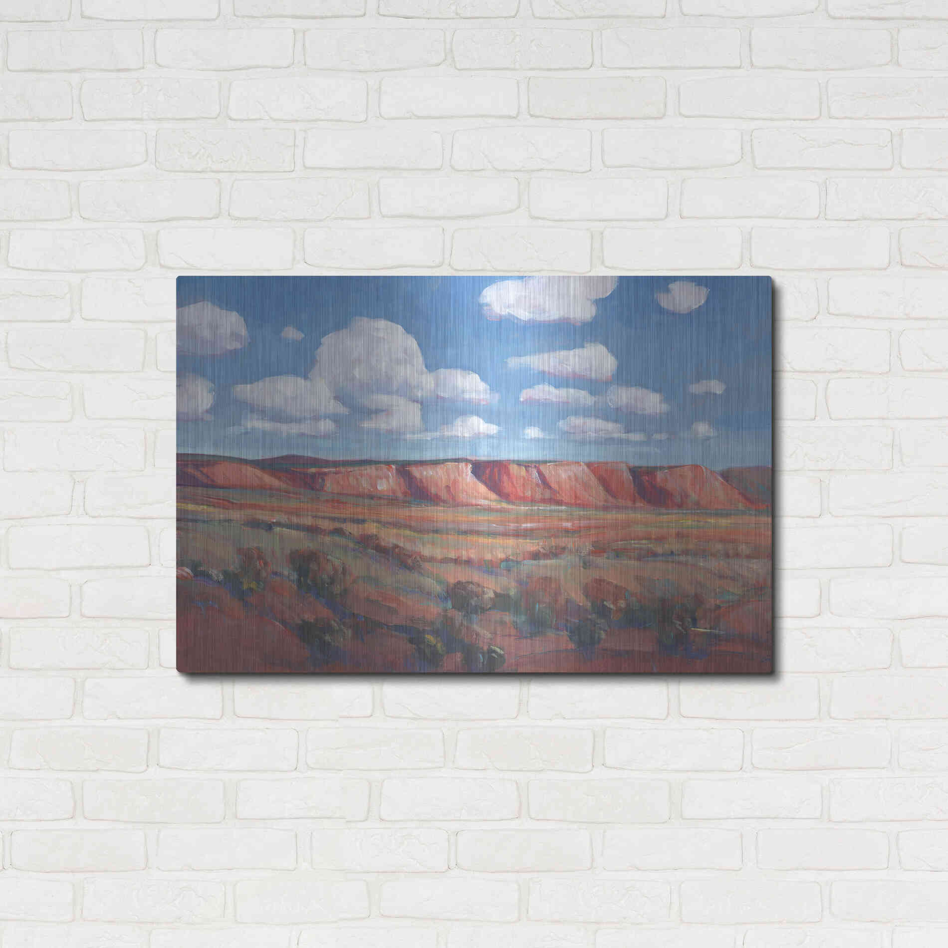 Luxe Metal Art 'Distant Mesa II' by Tim O'Toole, Metal Wall Art,36x24