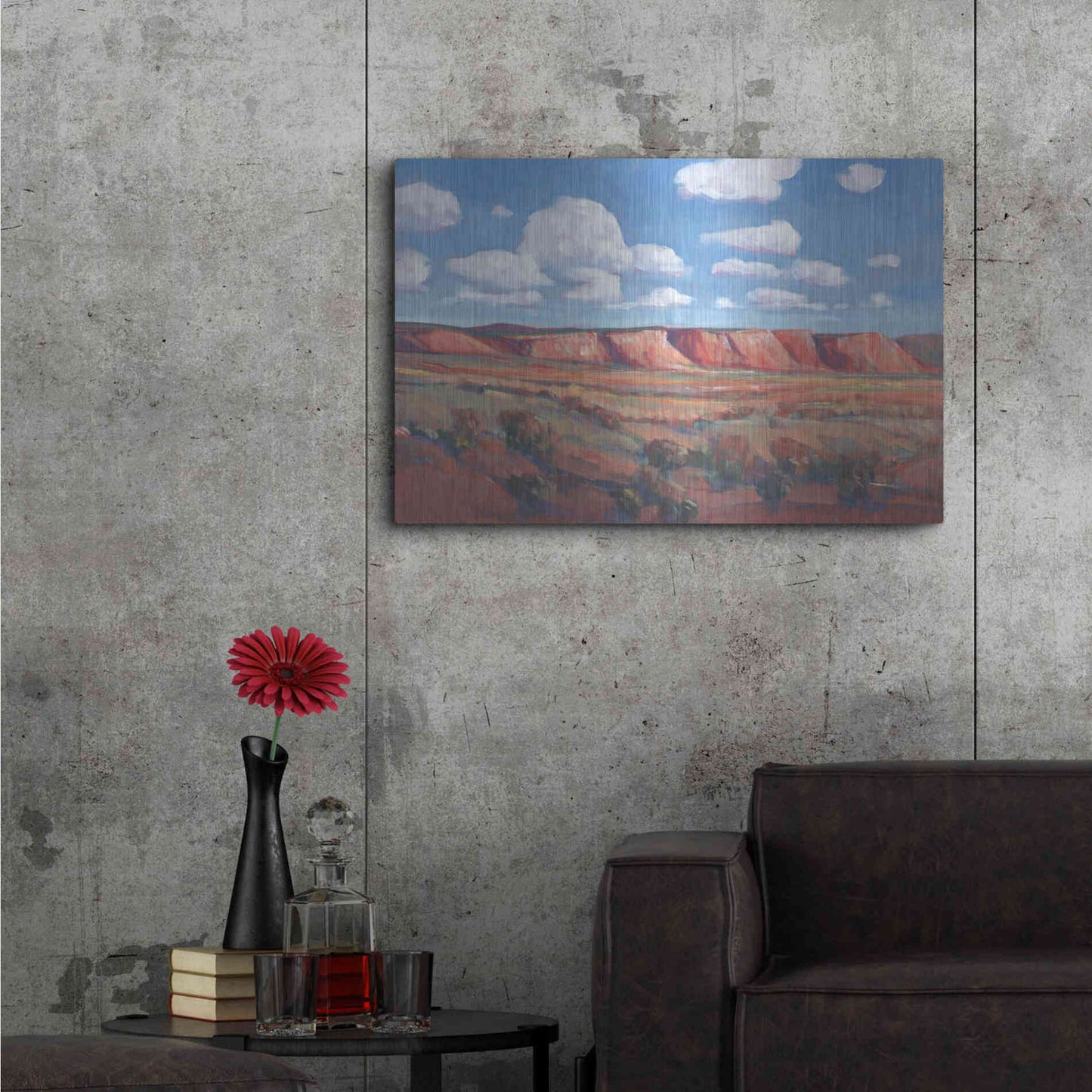 Luxe Metal Art 'Distant Mesa II' by Tim O'Toole, Metal Wall Art,36x24