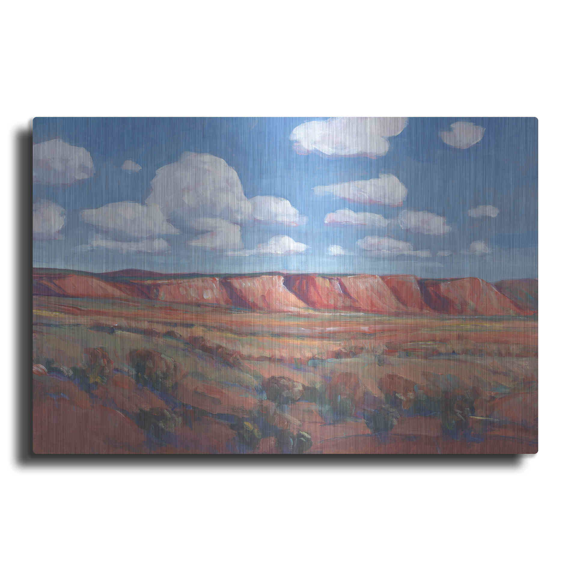 Luxe Metal Art 'Distant Mesa II' by Tim O'Toole, Metal Wall Art