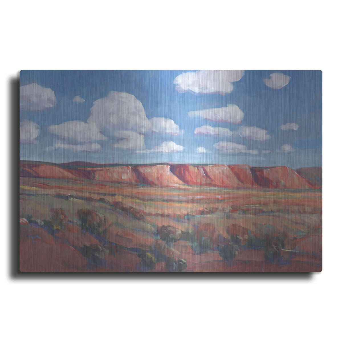 Luxe Metal Art 'Distant Mesa II' by Tim O'Toole, Metal Wall Art