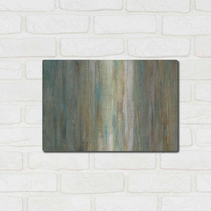 Luxe Metal Art 'Vertical Flow I' by Tim O'Toole, Metal Wall Art,16x12