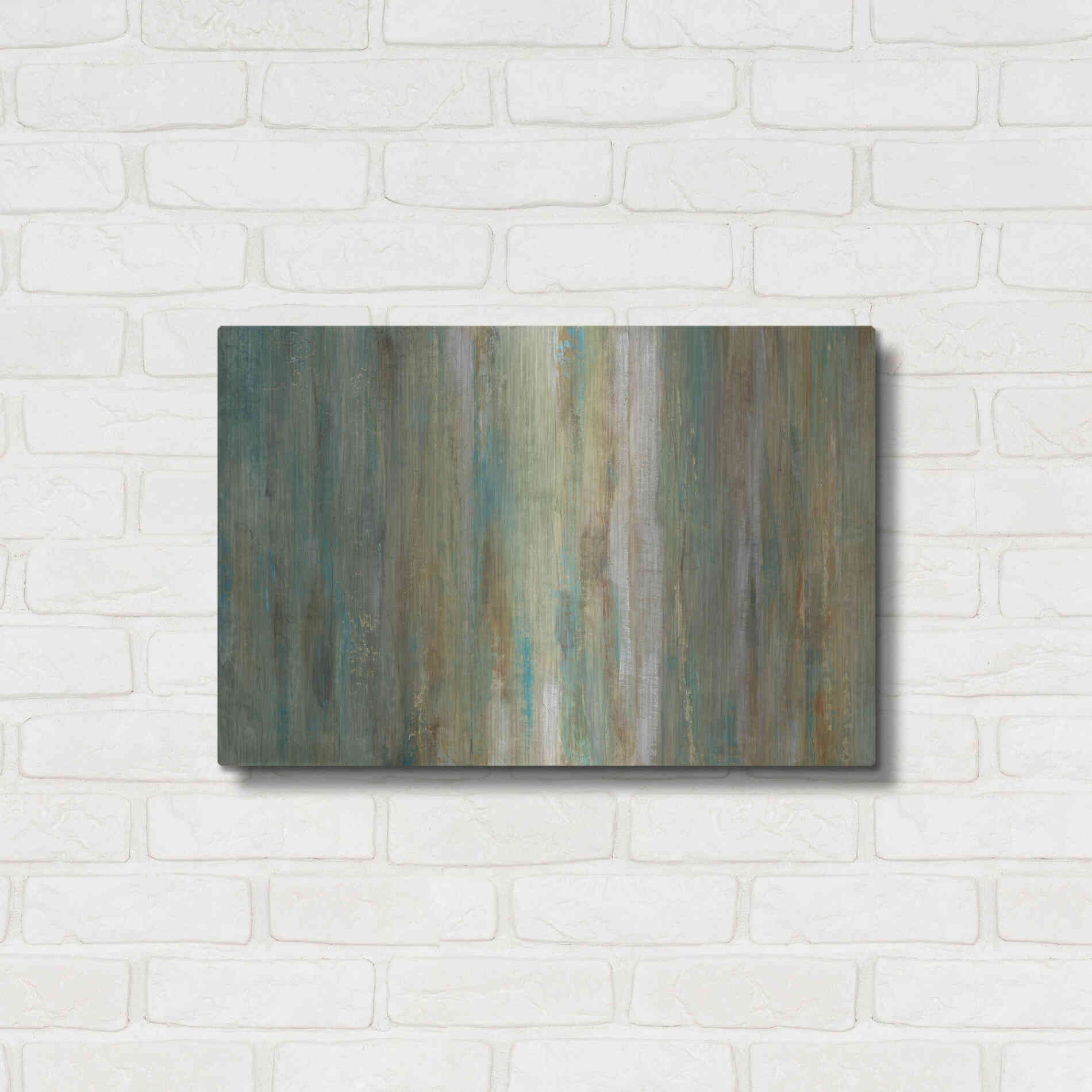 Luxe Metal Art 'Vertical Flow I' by Tim O'Toole, Metal Wall Art,24x16