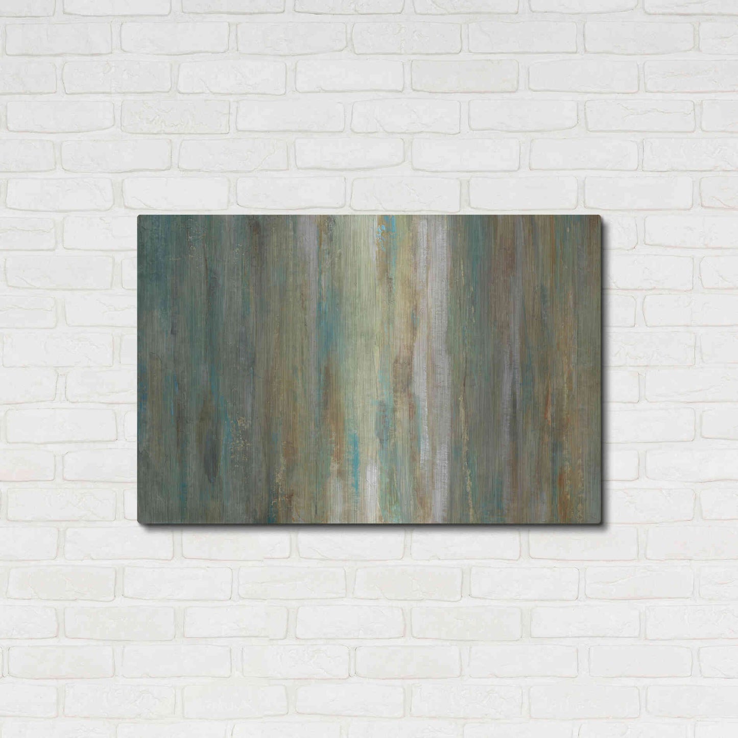 Luxe Metal Art 'Vertical Flow I' by Tim O'Toole, Metal Wall Art,36x24