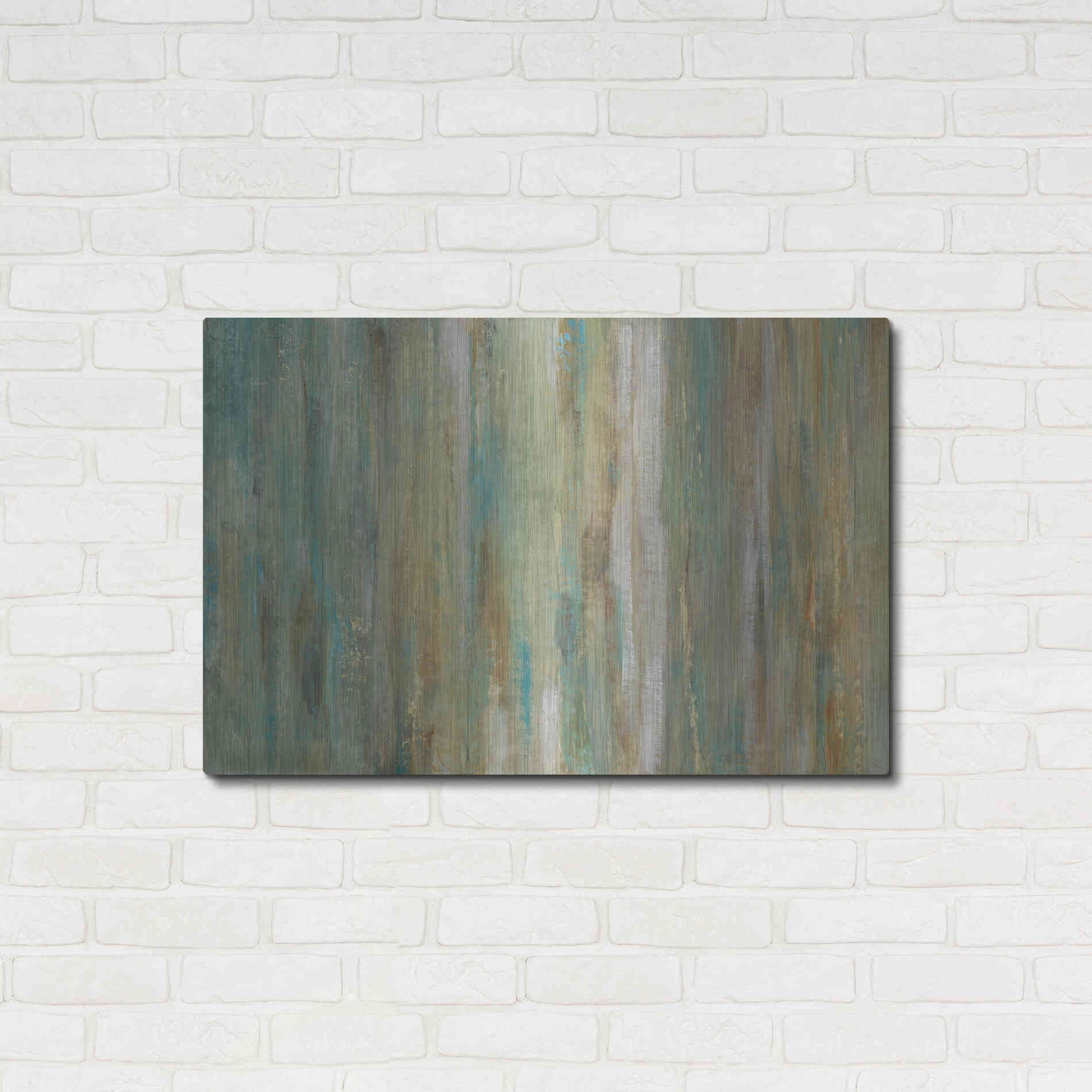 Luxe Metal Art 'Vertical Flow I' by Tim O'Toole, Metal Wall Art,36x24