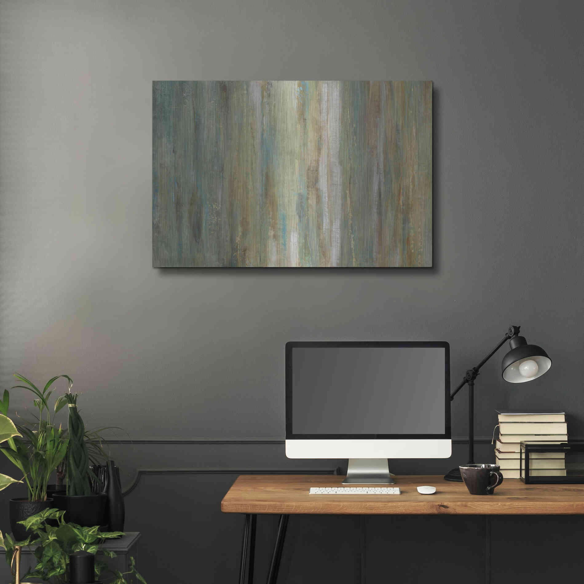 Luxe Metal Art 'Vertical Flow I' by Tim O'Toole, Metal Wall Art,36x24