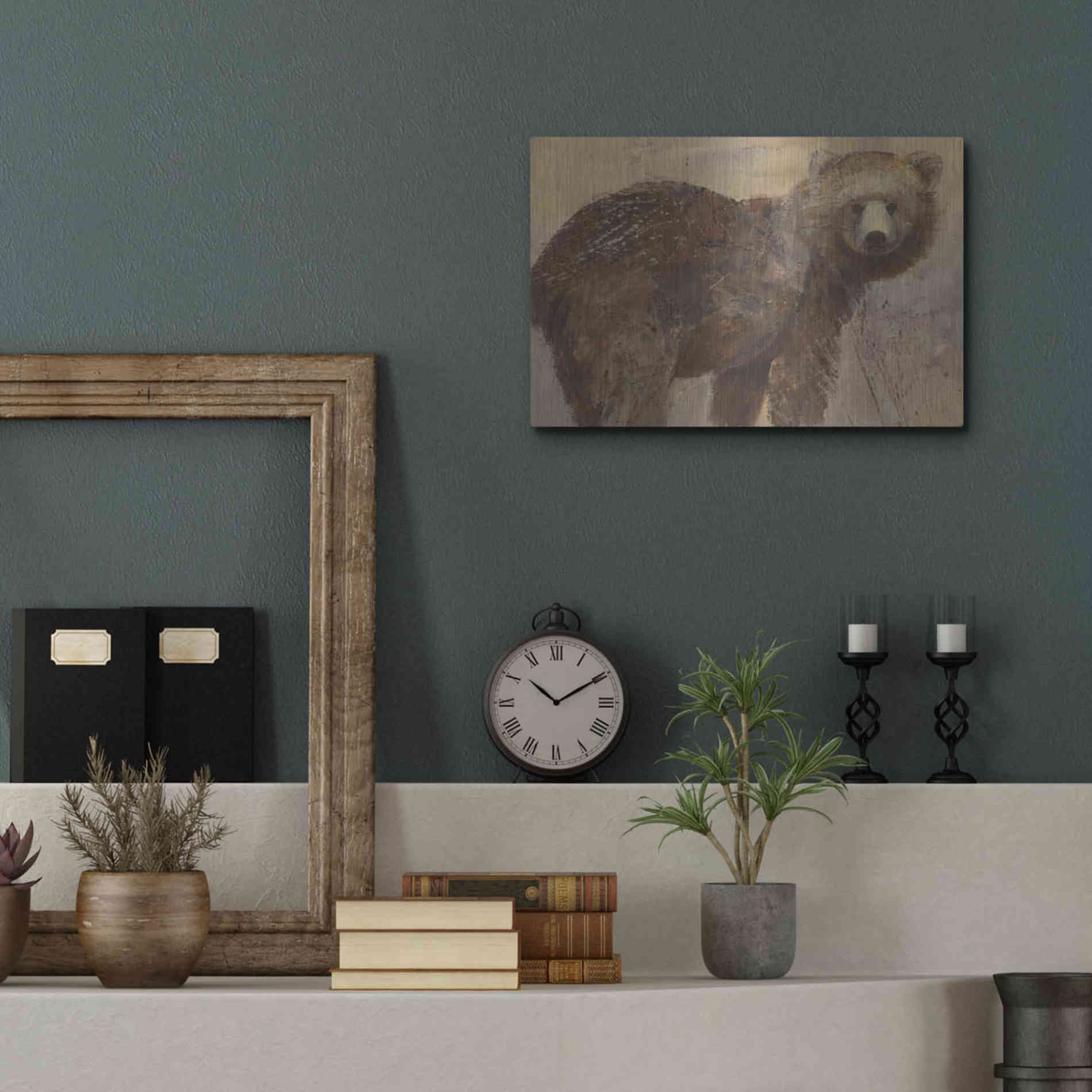 Luxe Metal Art 'Backward Glance' by Albena Hristova, Metal Wall Art,16x12