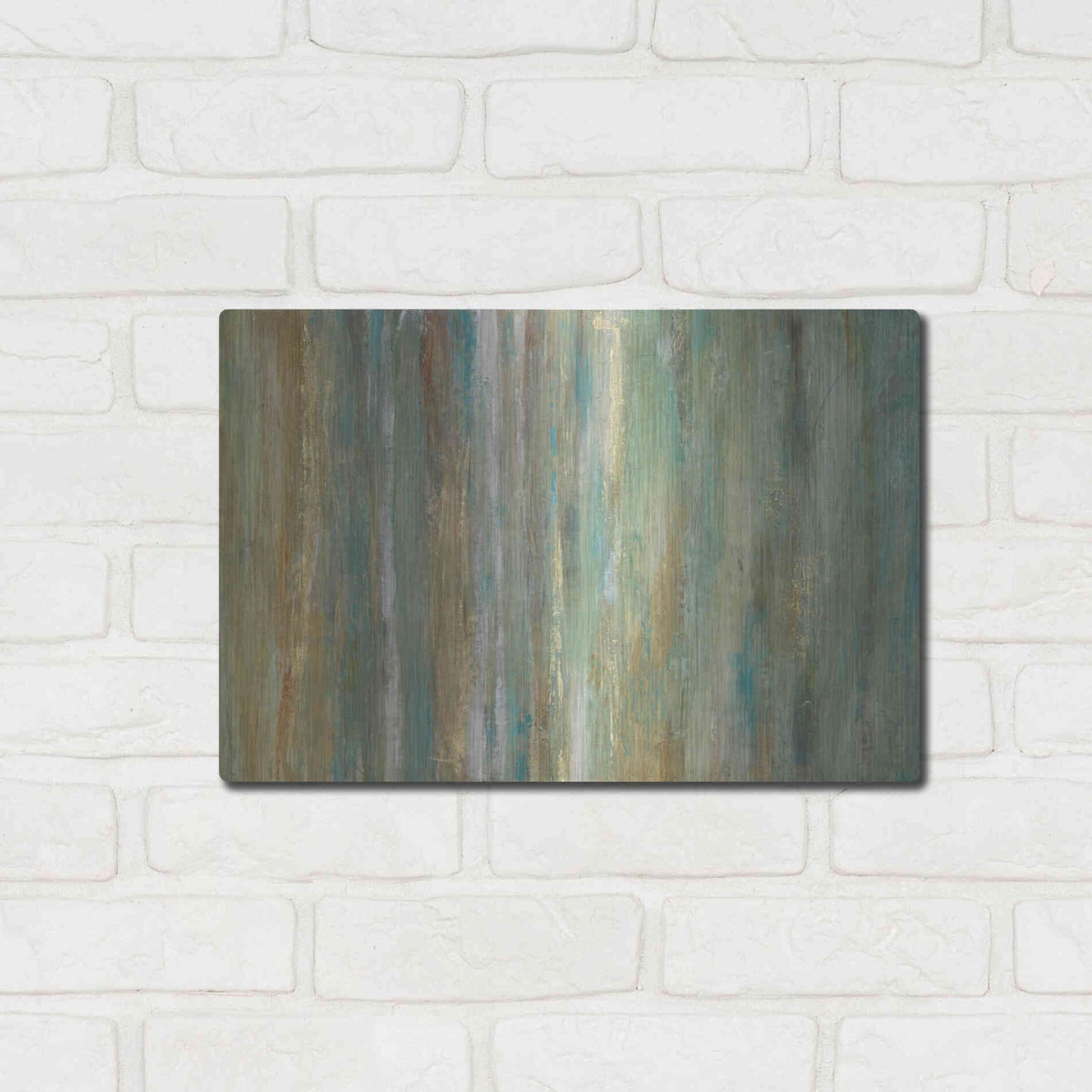 Luxe Metal Art 'Vertical Flow II' by Tim O'Toole, Metal Wall Art,16x12