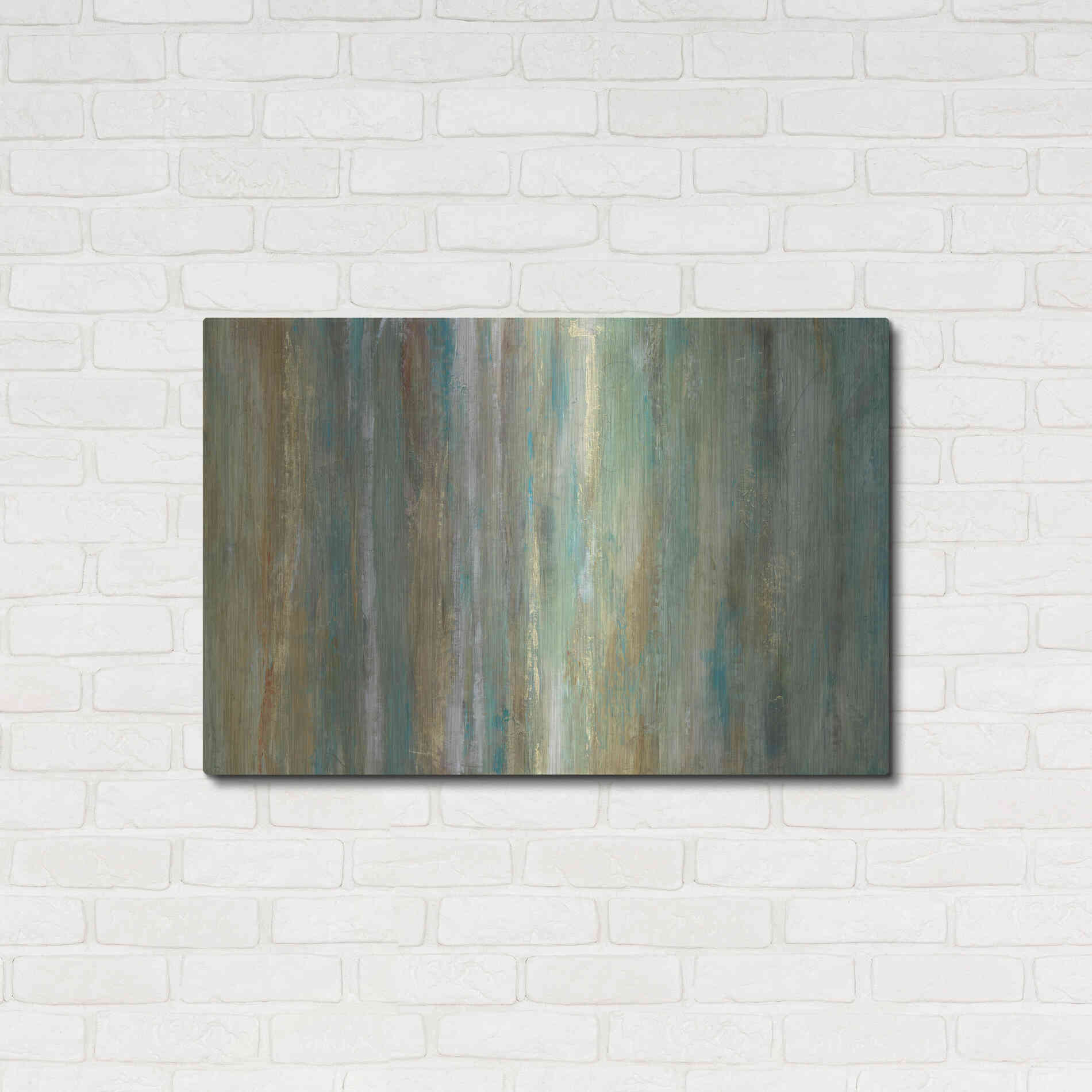 Luxe Metal Art 'Vertical Flow II' by Tim O'Toole, Metal Wall Art,36x24