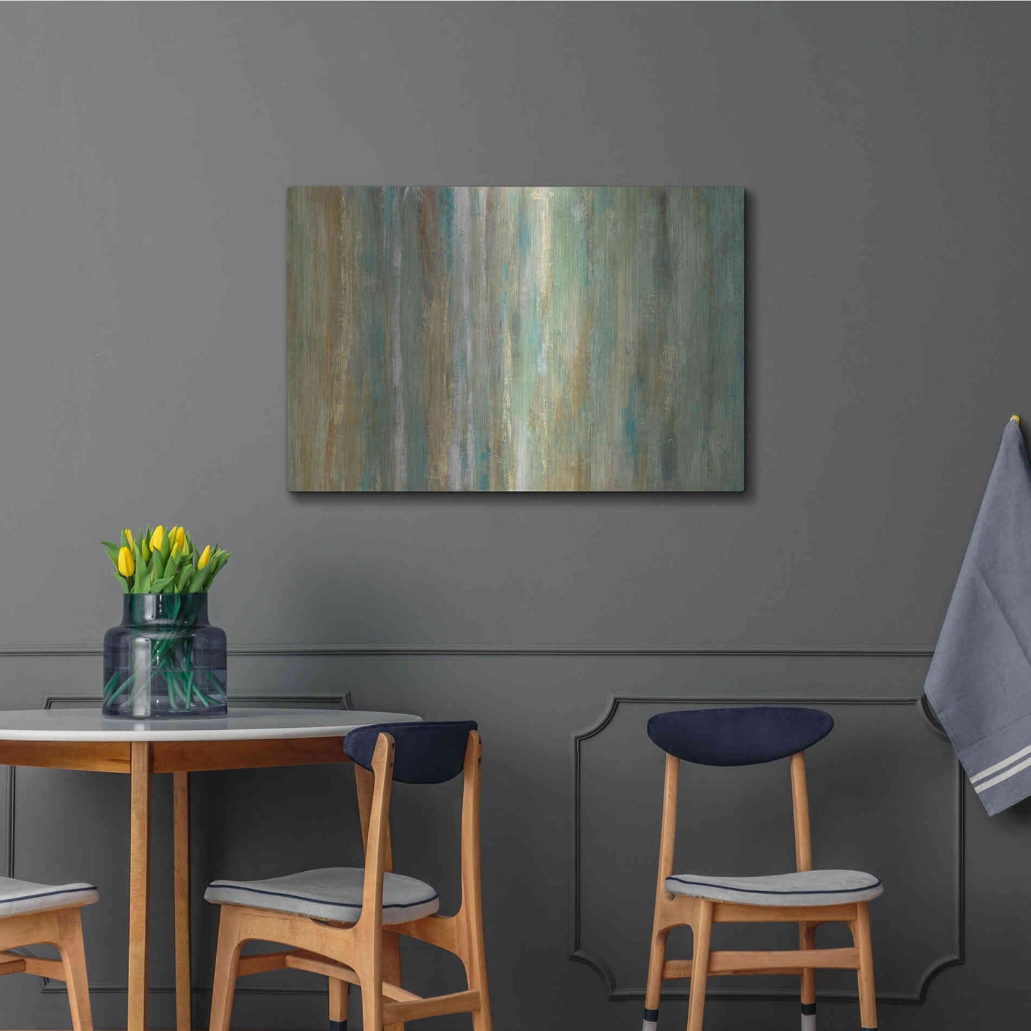 Luxe Metal Art 'Vertical Flow II' by Tim O'Toole, Metal Wall Art,36x24