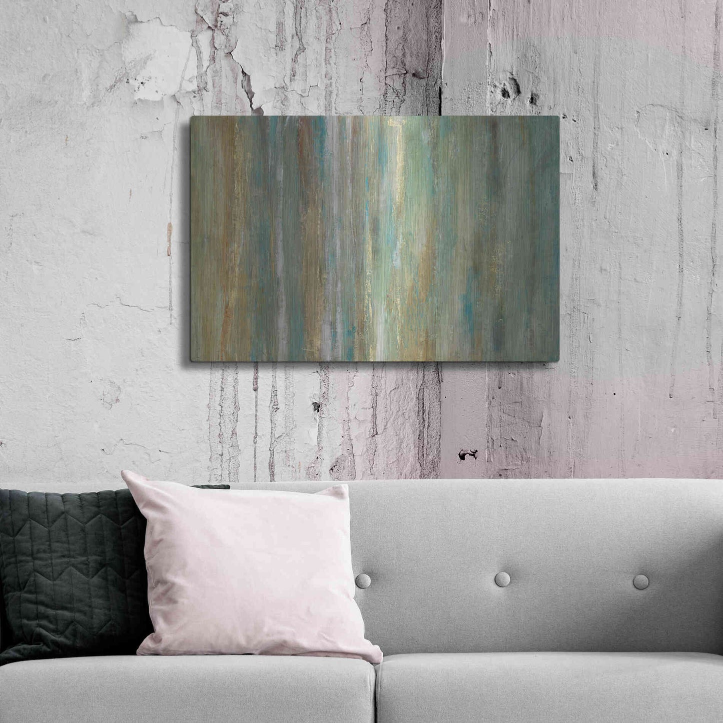 Luxe Metal Art 'Vertical Flow II' by Tim O'Toole, Metal Wall Art,36x24